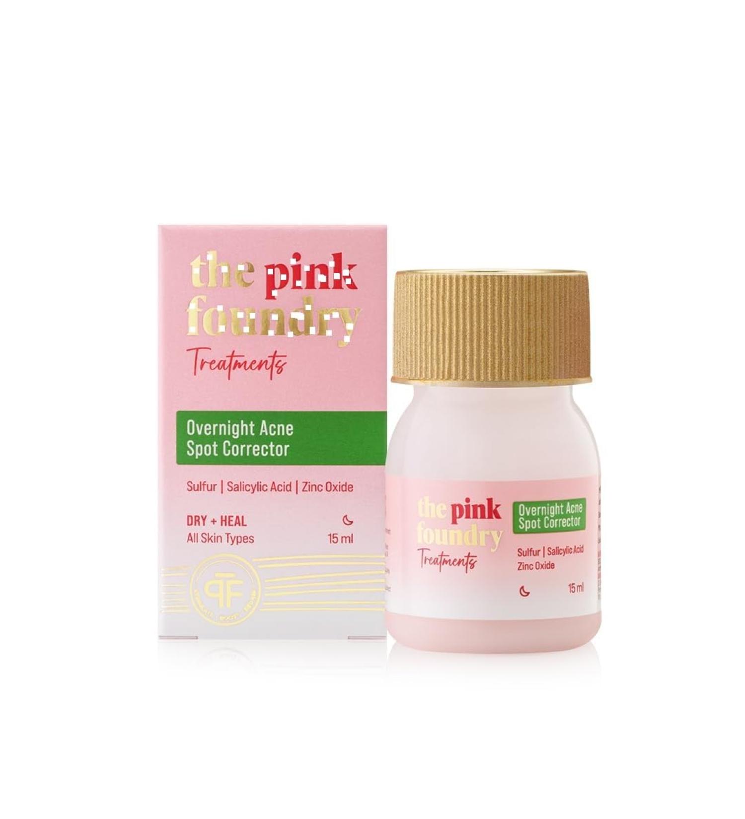 Acne Spot Corrector with Salicylic Acid & Sulfur for Active Acne Blackheads & Whiteheads | Reduce pimple with overnight use | All Skin Types | Dermatologically Tested | 15ml - Buy Online on GoSupps.com