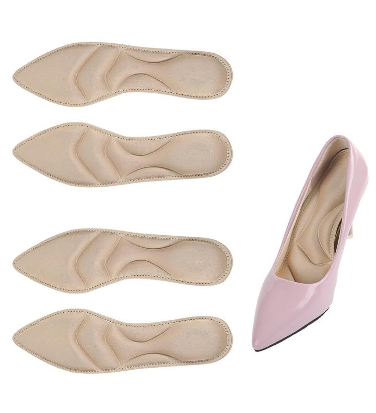 2 Pairs Women's High Heel Insoles | Breathable Arch Support & 5D Sponge Comfort | Ideal for Barefoot Wear - Beige - Buy Online on GoSupps.com
