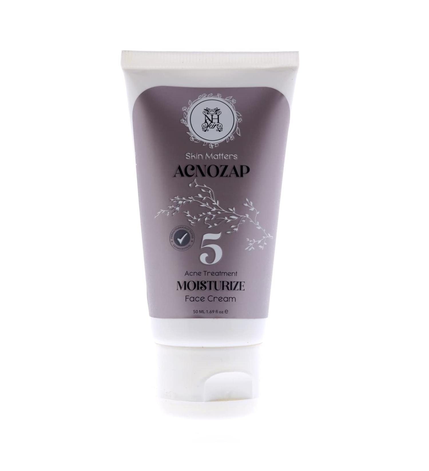 Skin Matters NADIA HUSSAIN - ACNOZAP Acne Treatment Mositurize Face Cream 1.69 FL OZ (50mL)