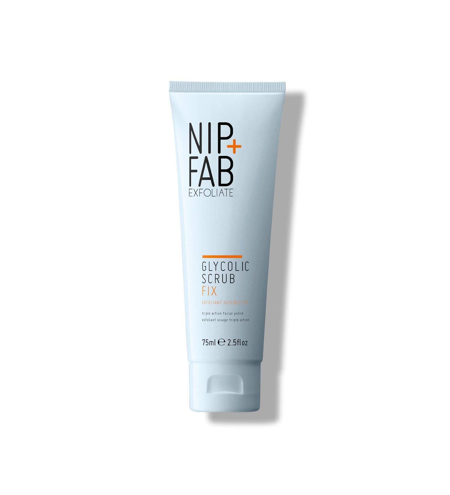 Nip + Fab Glycolic Acid & Salicylic Acid Face Scrub 75ml - Exfoliating Facial Cleanser for Pores & Skin Brightening - Buy Online on GoSupps.com