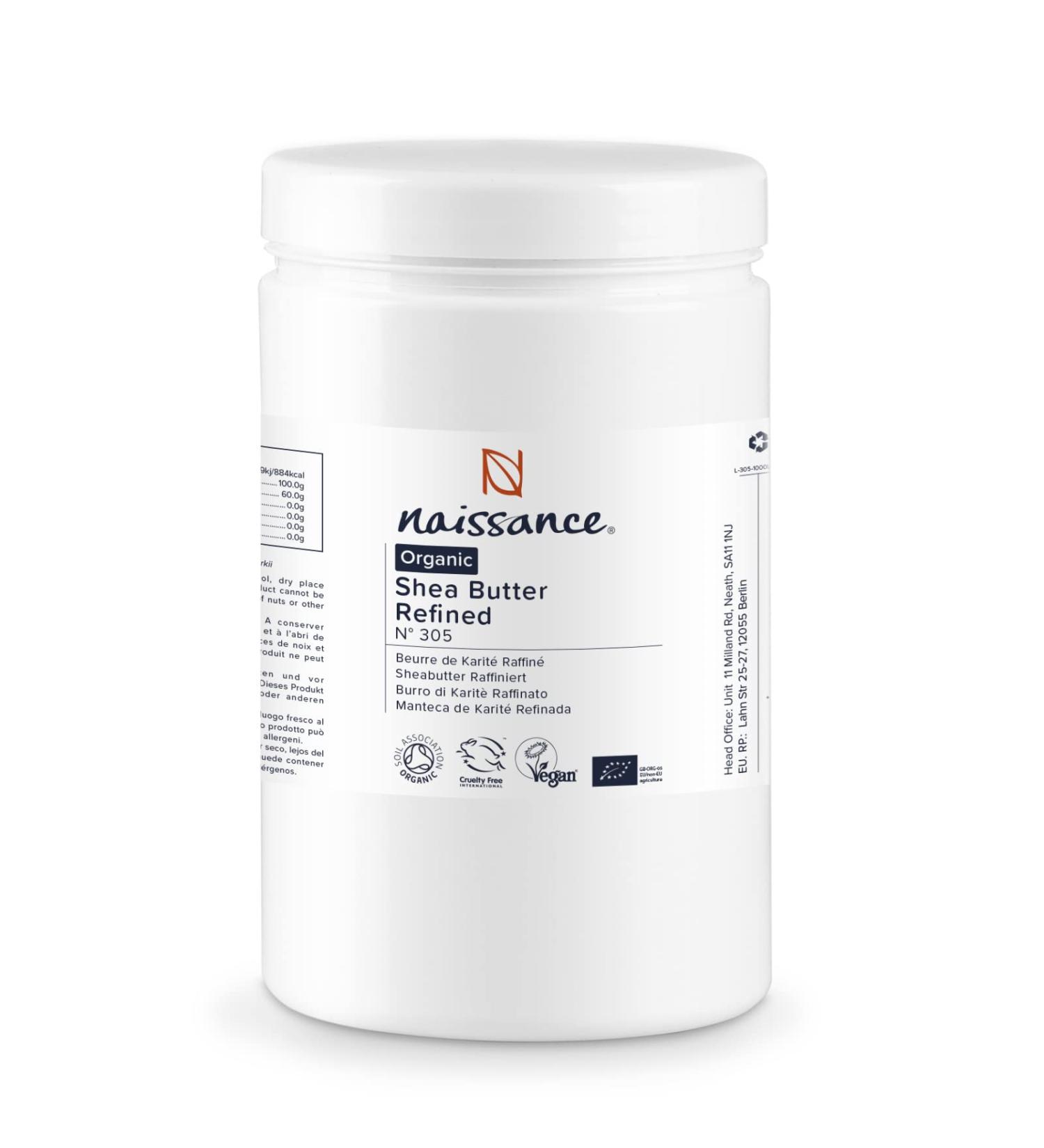 Naissance Beurre de Karit BIO d'Afrique (No. 305) - 1kg - Raffin Solide Sans Odeur - pour Cheveux Sec ou Afro Corps Visage - Pur V gan Naturel et Certifi BIO - Buy Online on GoSupps.com