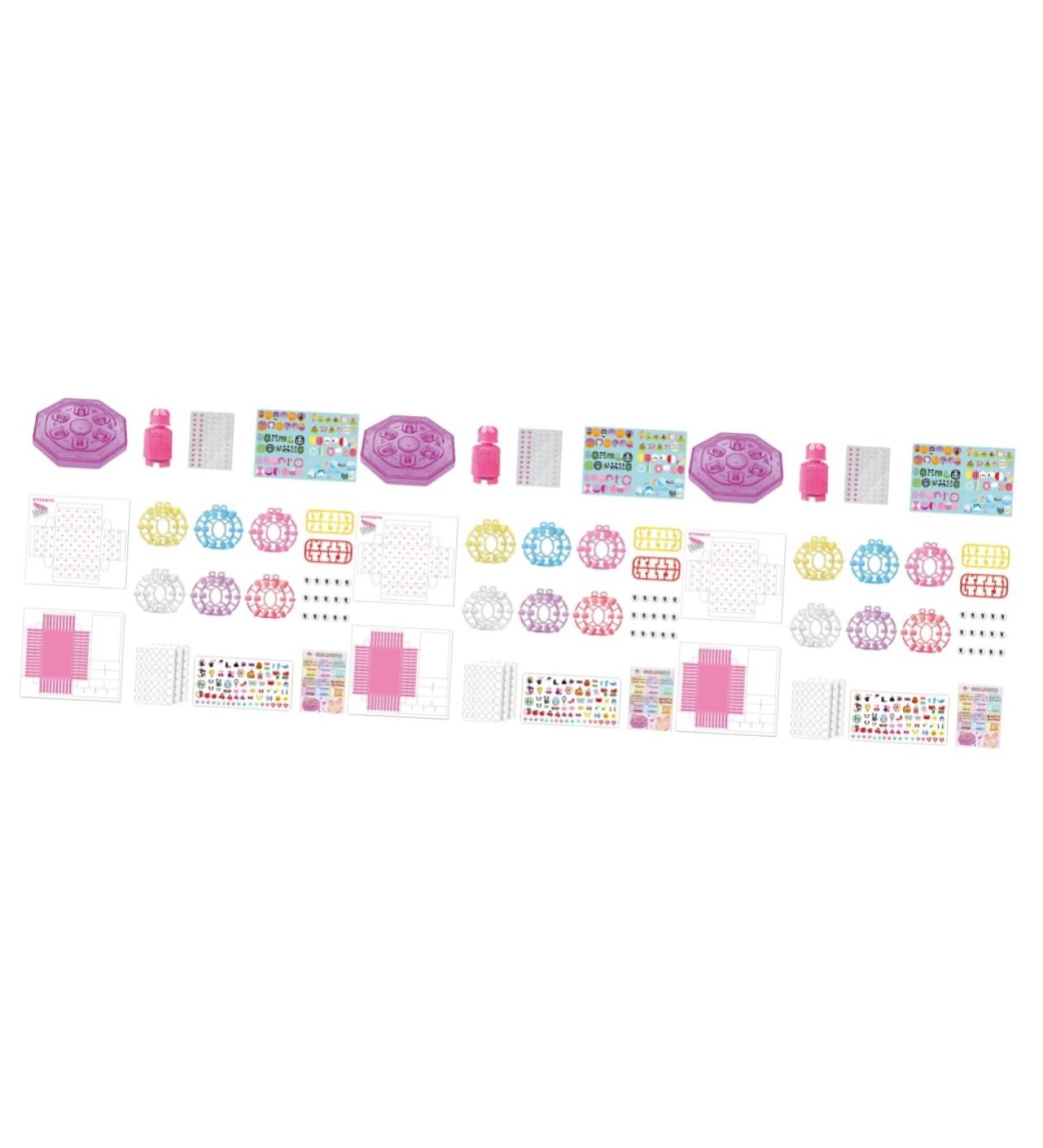 minkissy 3 Sets Children's Nail Art Toys Girl Toys Fake Nails Toys Suits Nail Art Kit for Girl Nail Manicure Kit Fake Nail Kit Toys Manual Paper 3d - Buy Online on GoSupps.com