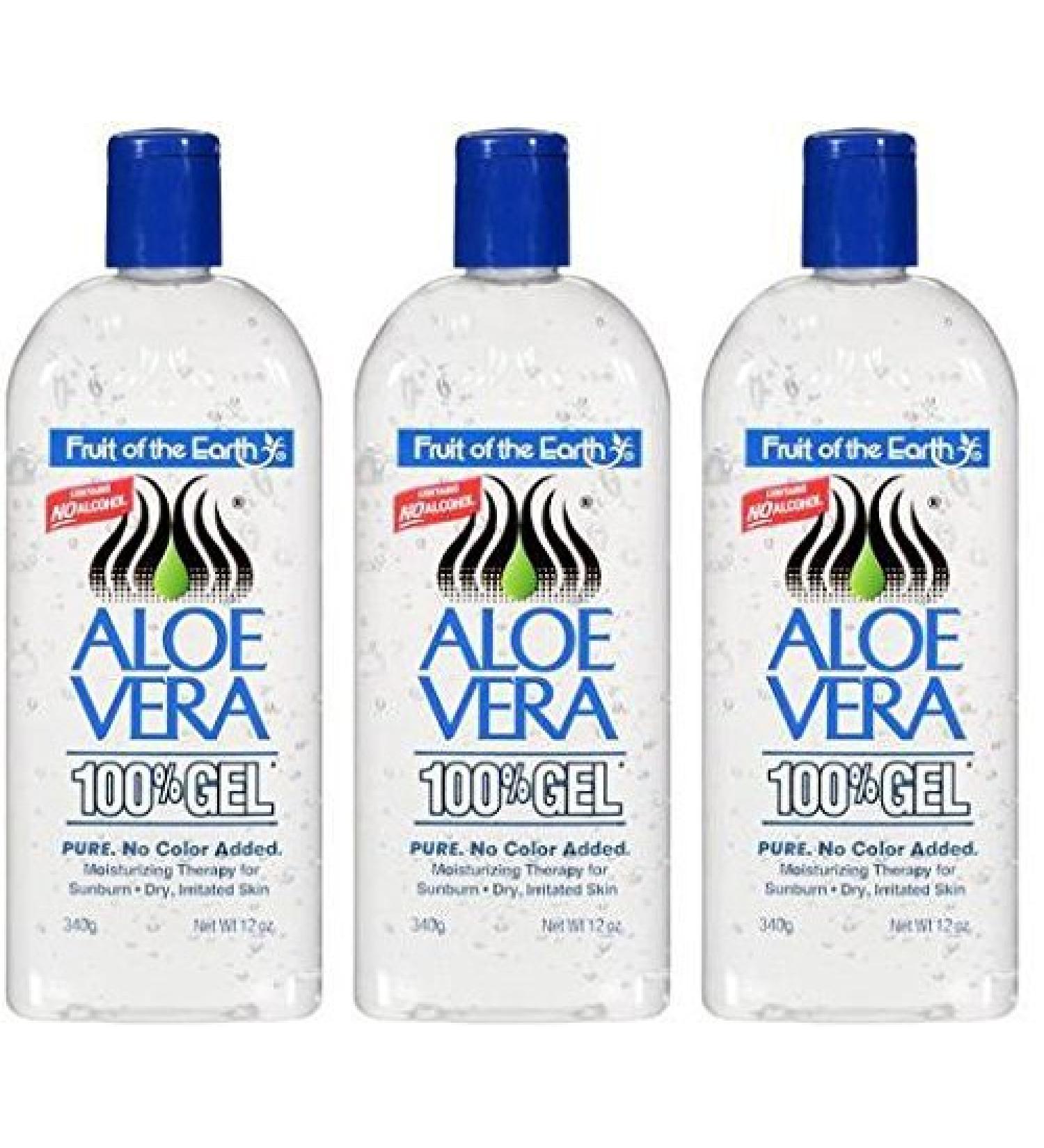 (BUNDLE of 3) | Fruit Of The Earth 100% Aloe Vera Gel 355 ml (After Sun) | 12 ounce - Fruit Of The Earth