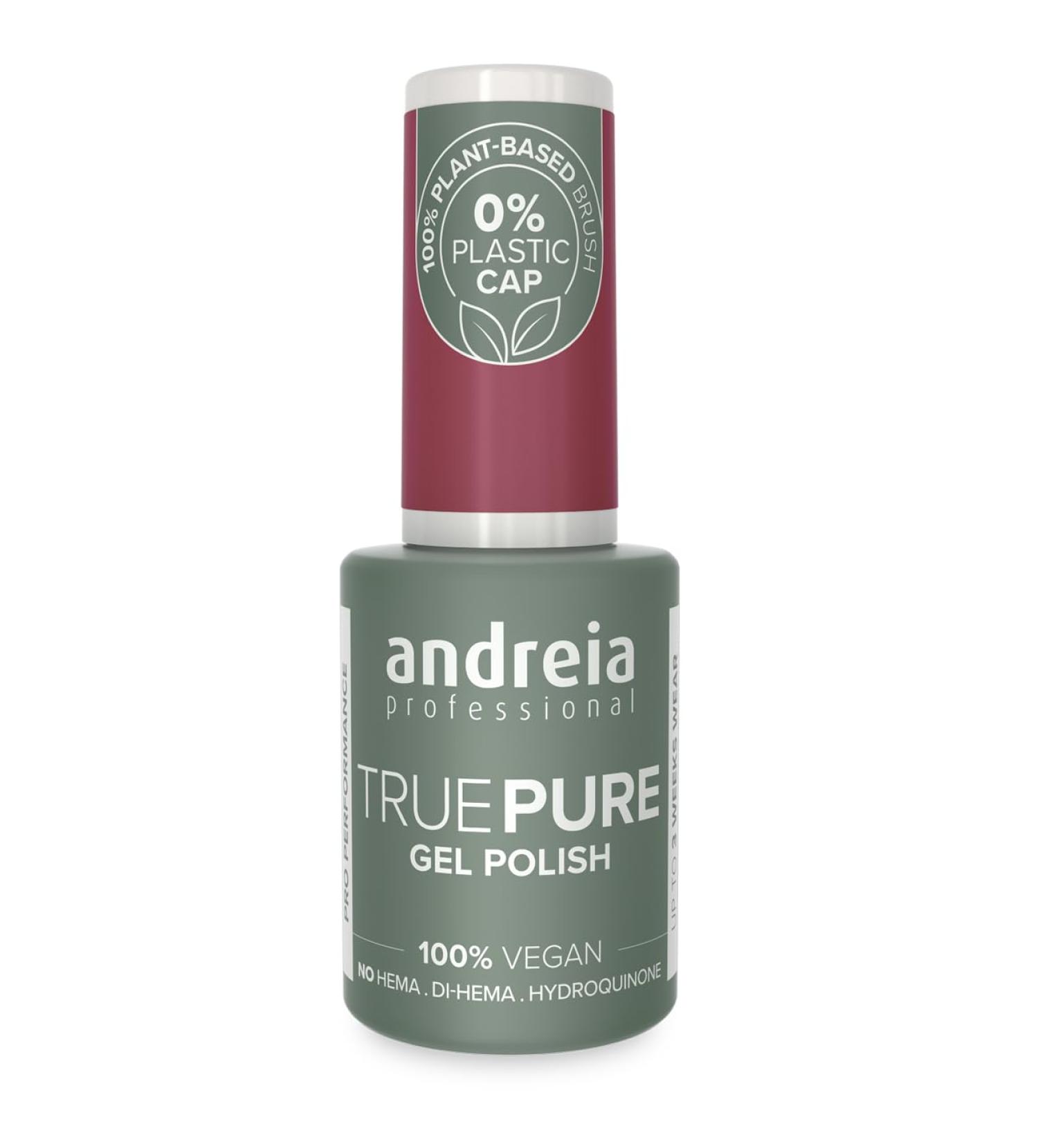 Andreia Professional Hema Free Gel Polish - TRUE PURE 21 Free and 100% Vegan for Sensitive Nails - Semi-Permanent UV LED Soak Off Gel Nail Varnish - Colour T25 Dark Old Pink 10.5ml - Buy Online on GoSupps.com