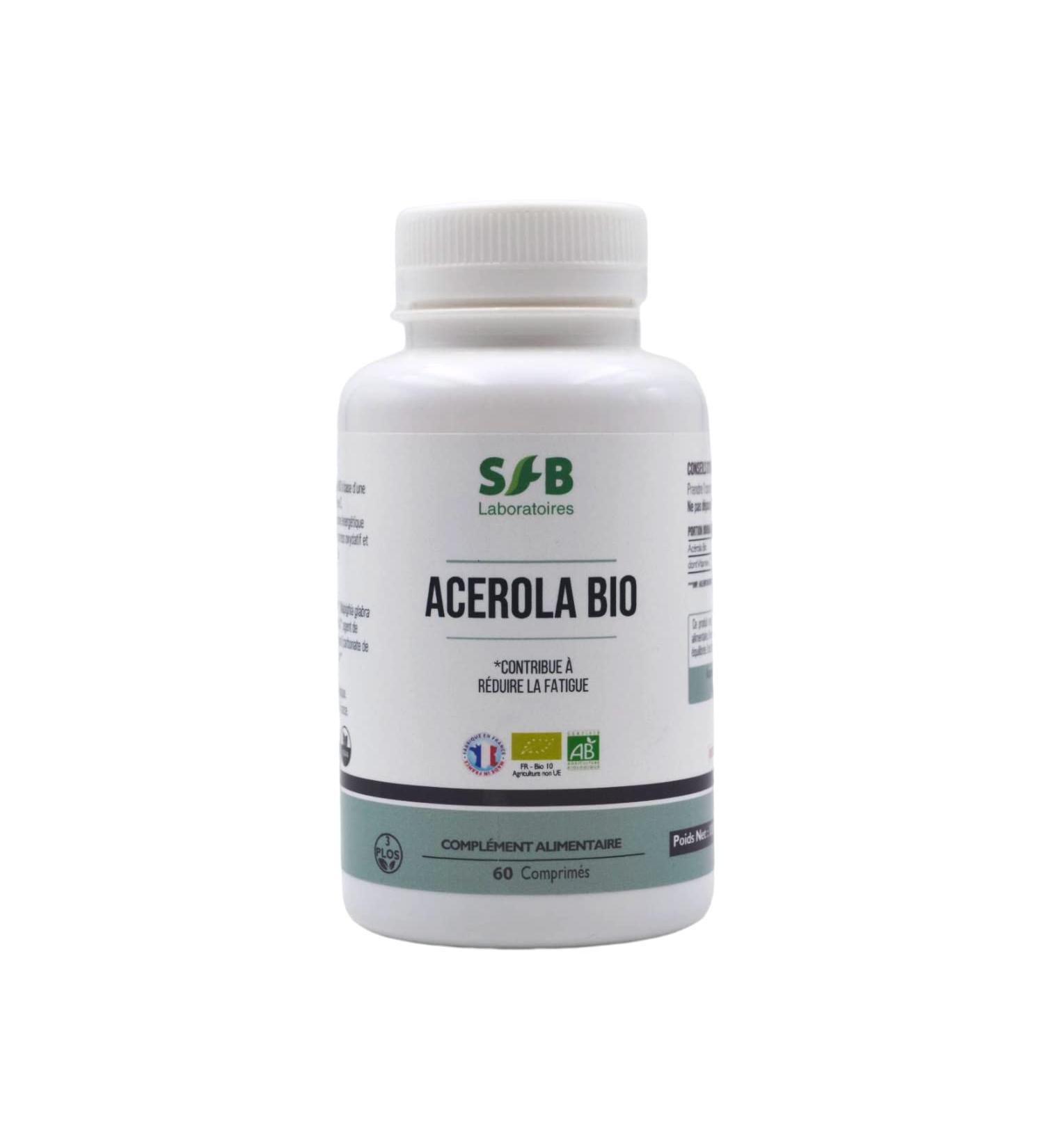 SFB Laboratoires - Acerola Bio - Riche en Vitamine C et Vitamines - R duit la Fatigue - 60 comprim s - Buy Online on GoSupps.com