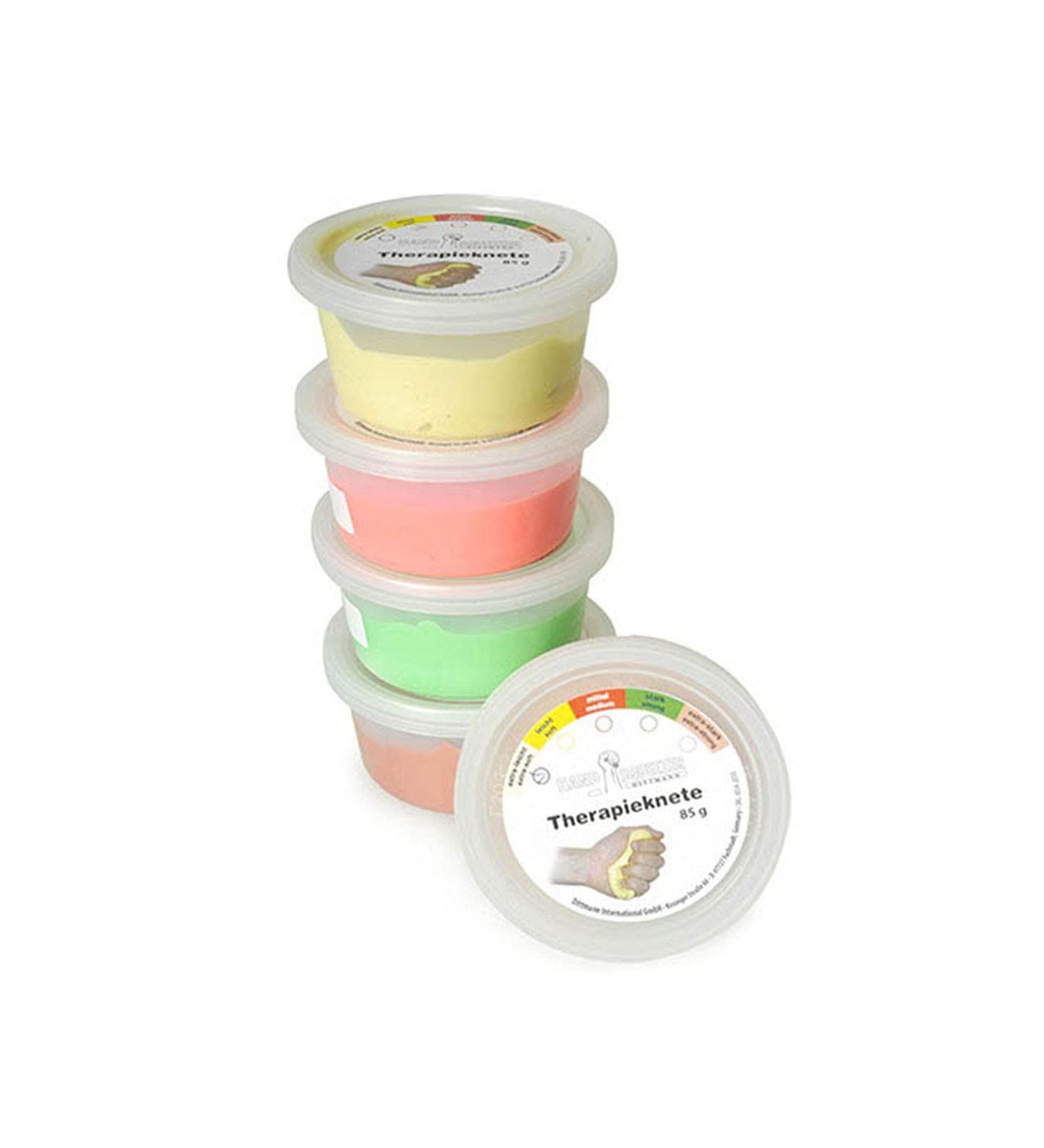 Dittmann Therapy Clay Set - 5 Strengths for Physiotherapy & Hand Rehabilitation | International Shipping Available - Buy Online on GoSupps.com