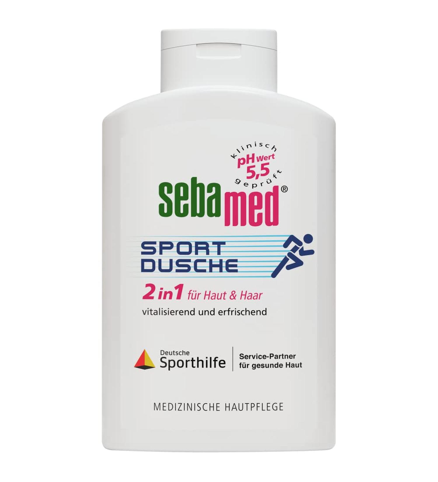 Sebamed Sport Shower 2 in 1 - Gentle Shower Gel & Shampoo for Men & Women | 400ml | Plastic-Free | Made in Germany - Buy Online on GoSupps.com