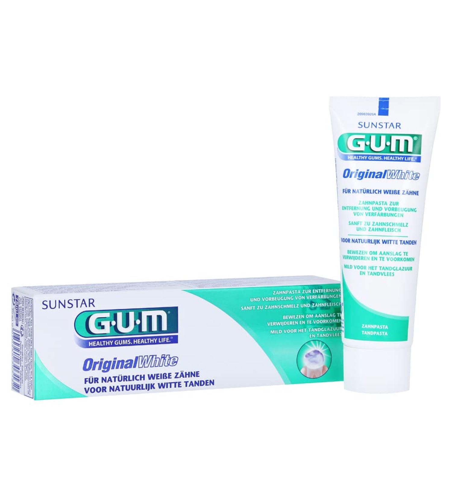 GUM Original White Toothpaste 75ml - Brighten Your Smile | International Shipping Available - Buy Online on GoSupps.com