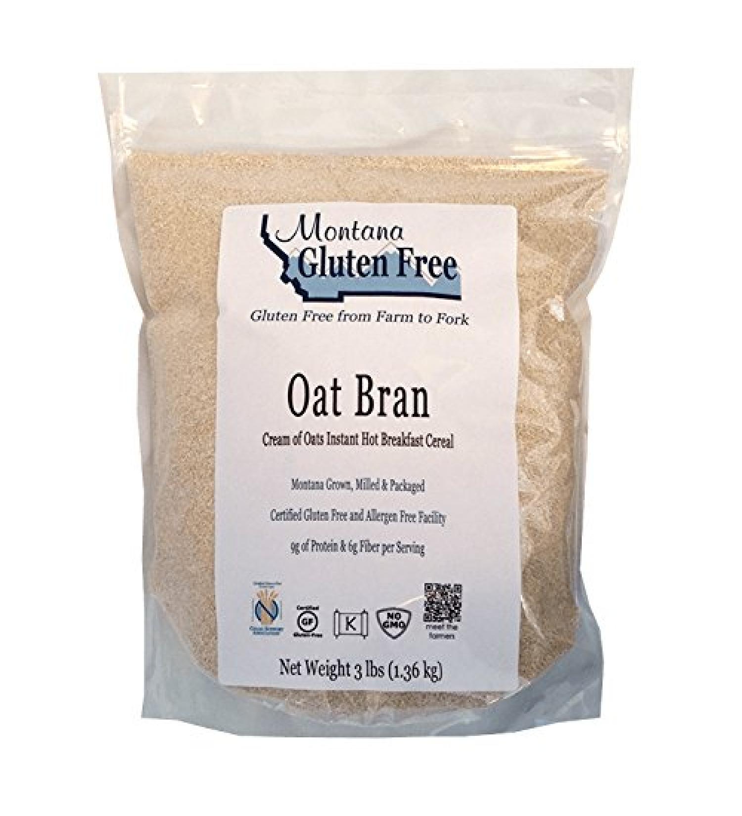 Gluten Free Oat Bran - 3lb Bag | High Quality, Certified Gluten Free - Buy Online on GoSupps.com