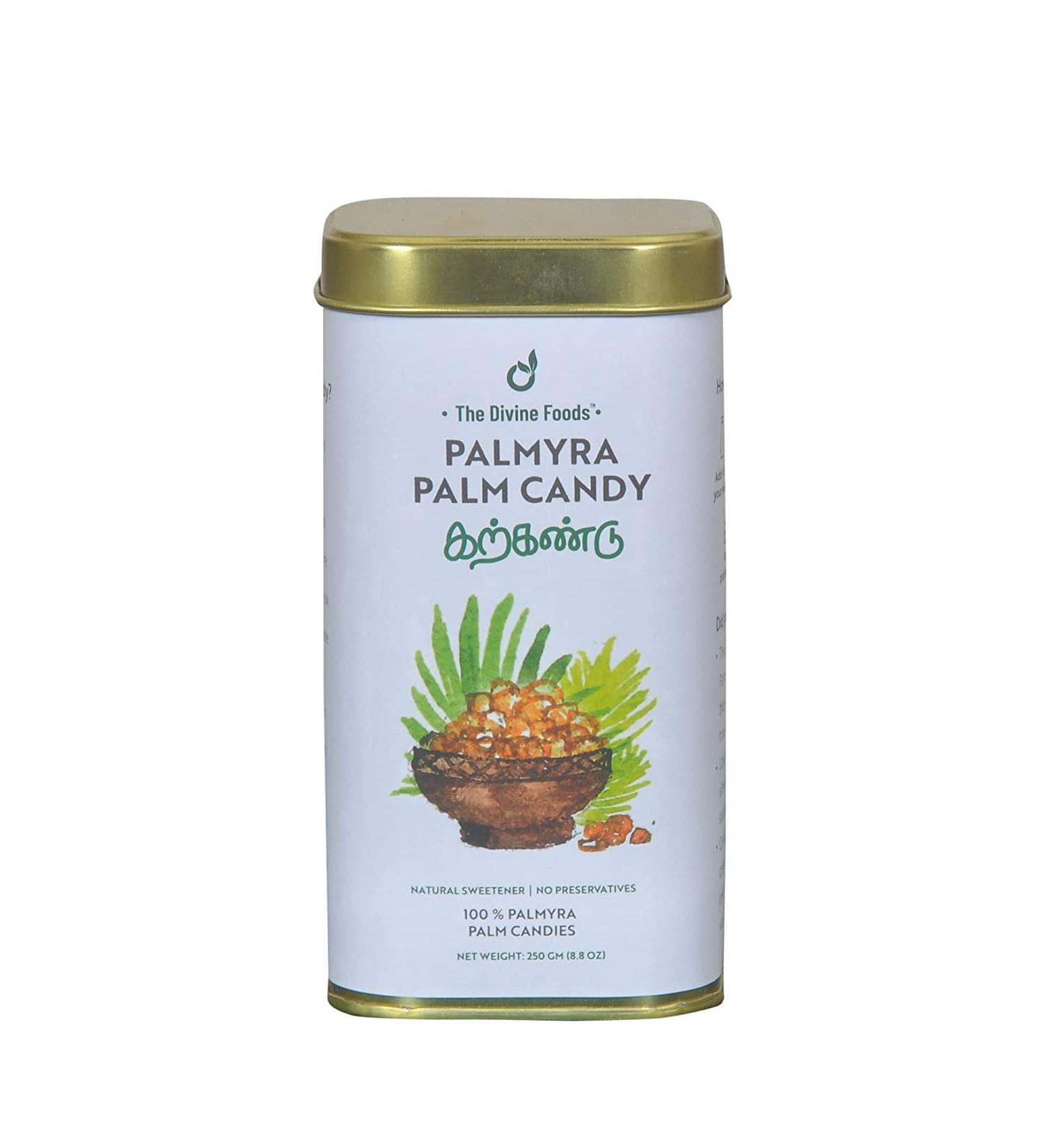 The Divine Foods | Palm Candy | Natural Sweetener Sugar Alternative | Unrefined | Candy for Coffee Tea & Recipes | Vegan | Natural | Non - GMO | Panakarkandu (250 gm) - Buy Online on GoSupps.com