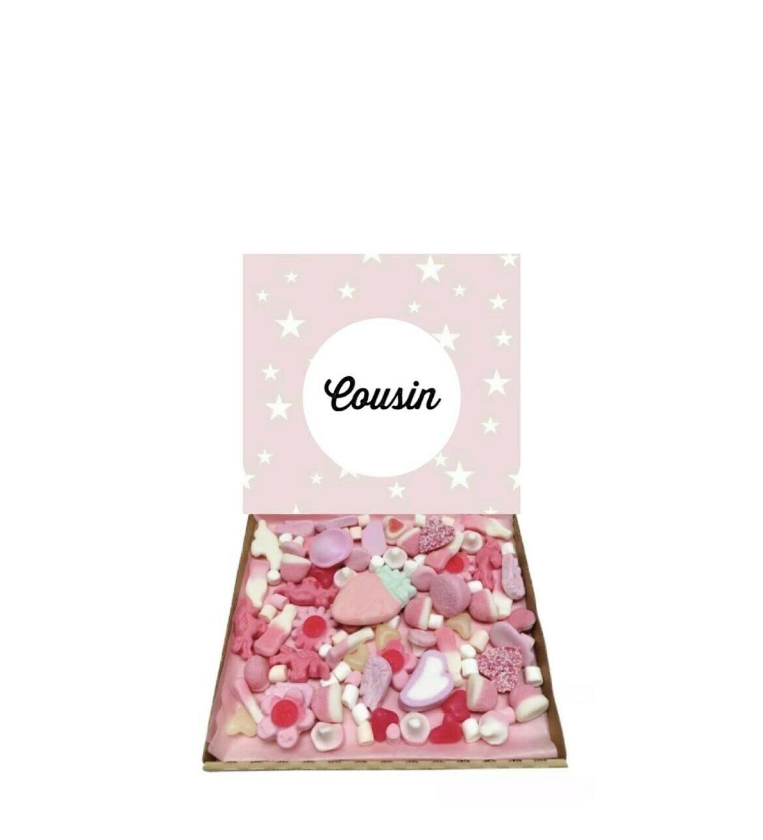 Cousin Pick n Mix 300g Pink Sweets pick and mix Selection Box Gummy Sweet Hamper Birthday Christmas Gift - Buy Online on GoSupps.com