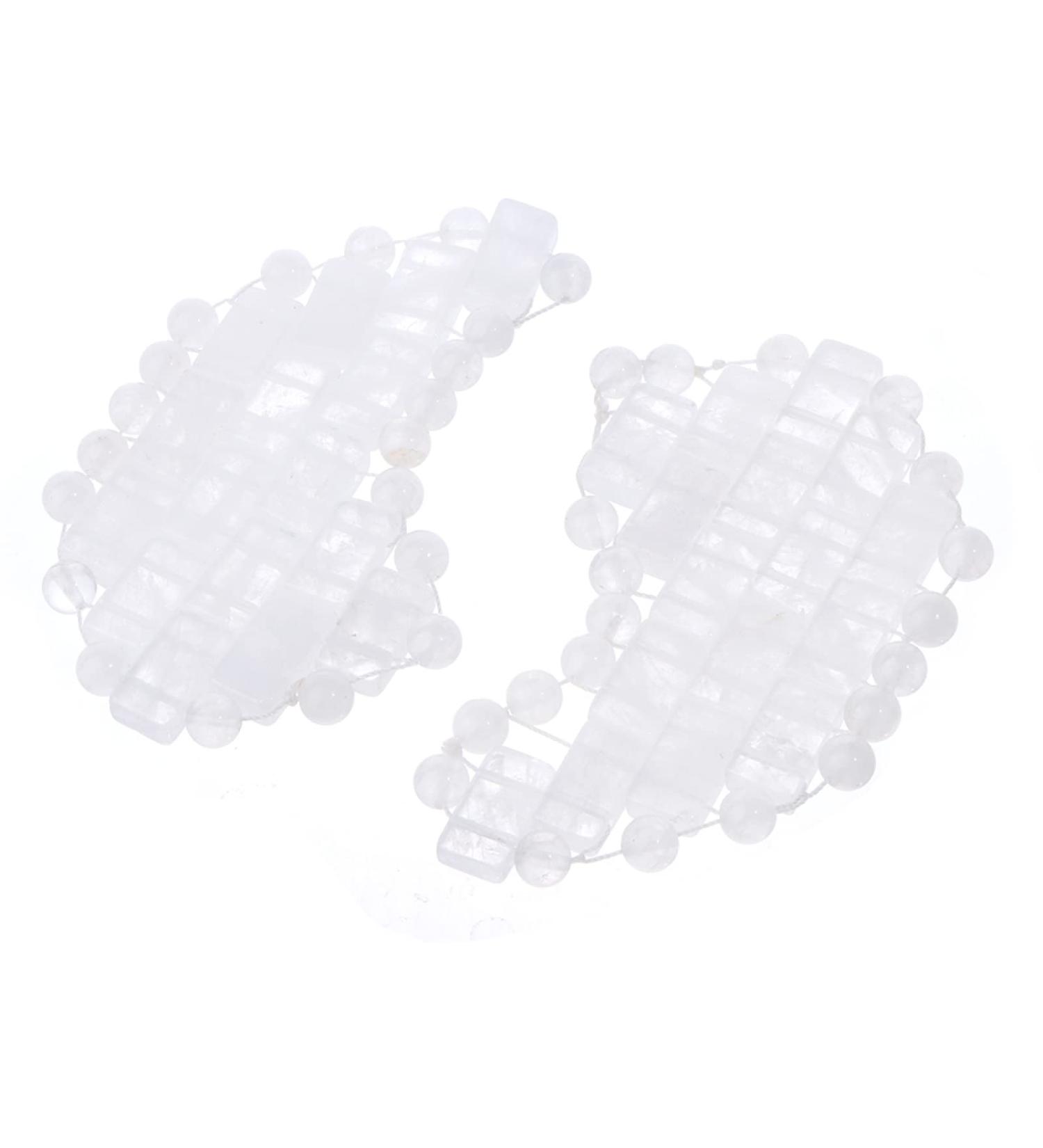 2Pcs Jade Eye Massage Masks - Natural Rose Quartz Cool Sleep Face Patches for Puffiness Relief | International Shipping Available - Buy Online on GoSupps.com