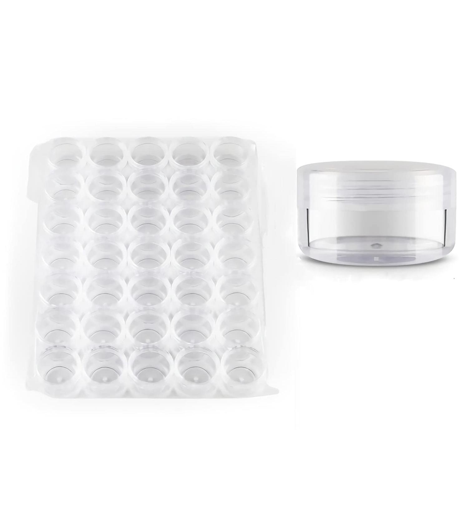 60pcs Transparent Acrylic Cosmetic Containers - 10ml Screw Lid Cans for Lip Balm & Nail Products - Tianzd - Buy Online on GoSupps.com