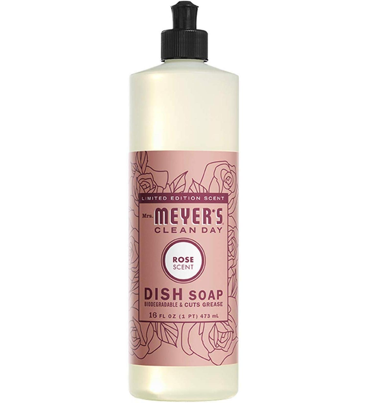 Mrs Meyer's Dish Soap Rose 16 Fl Oz