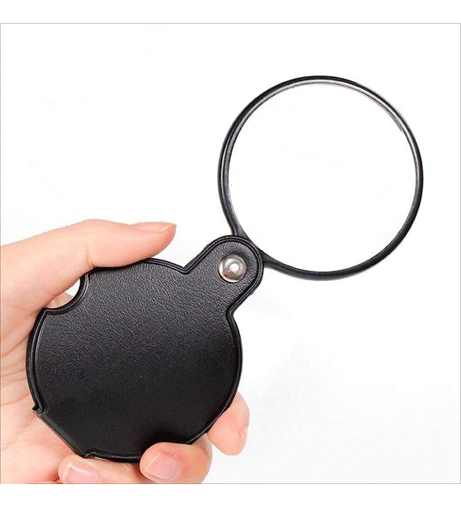 Magnifiers Folding Handheld Pocket Magnifying Glass 10X Portable Old People Child Read Newspaper Scratch Resistant Magnifier Comfortable Anniversary - Buy Online on GoSupps.com