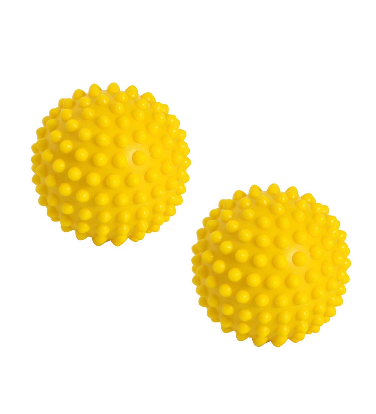 Sport-Tec Sensy-Ball Hedgehog Massage Balls - Reflexology Self-Massage - Yellow 10 cm - 2 Pack - International Shipping Available - Buy Online on GoSupps.com