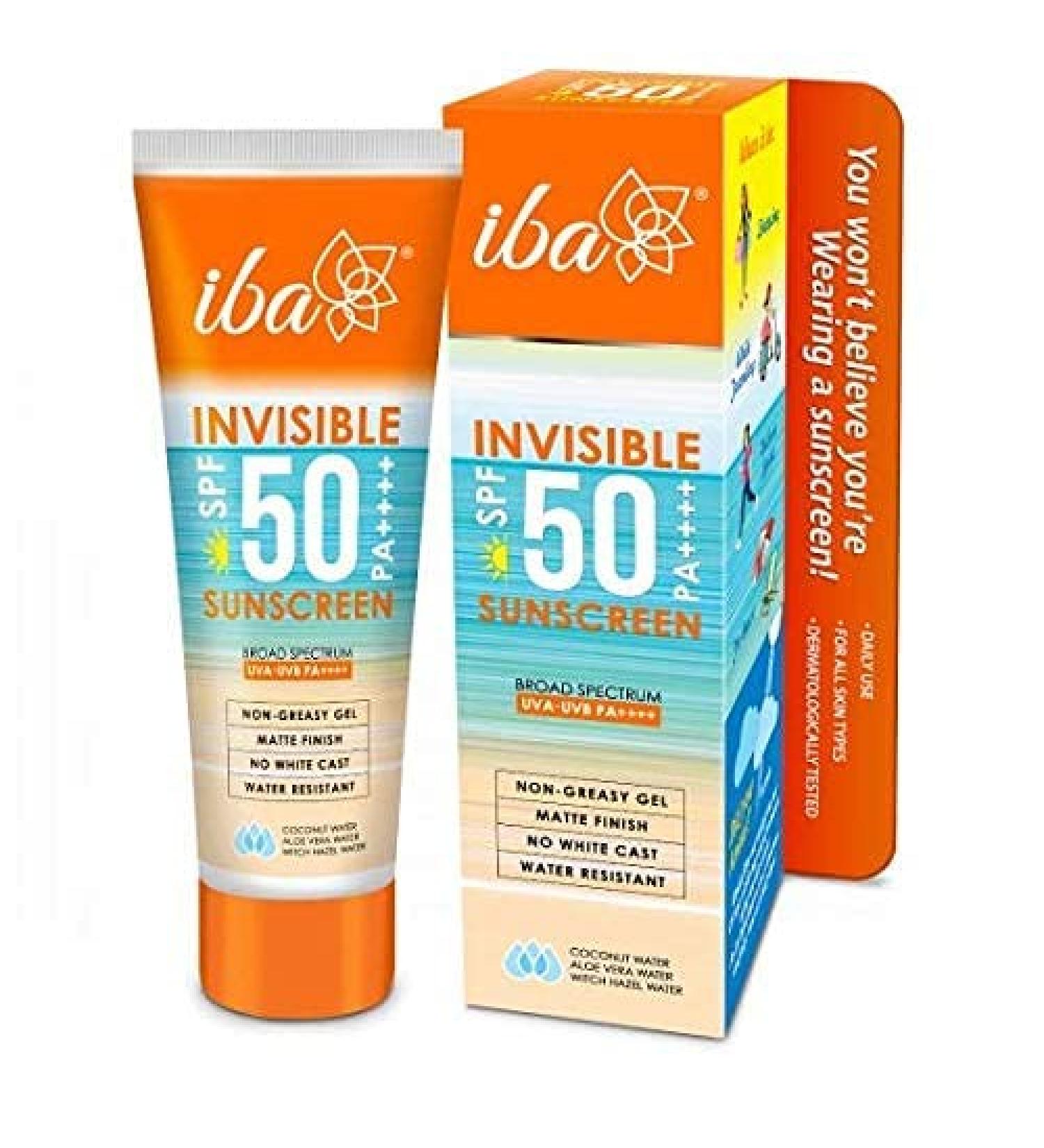 Invisible SPF 50 Sunscreen PA++++ - Gel-Based Oil-Free Matte Finish Paraben-Free | 80g - Suitable for All Skin Types - Buy Online on GoSupps.com