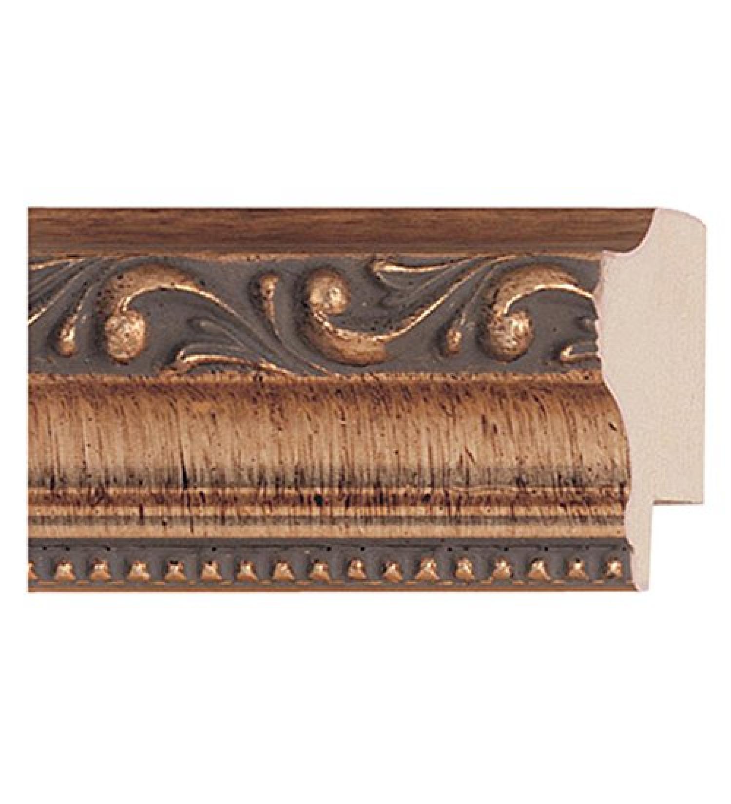 CountryArtHouse Picture Frame Moulding (Wood) 18ft Bundle - Traditional Antique Gold Finish - 1.25" Width - 3/8" Rabbet Depth