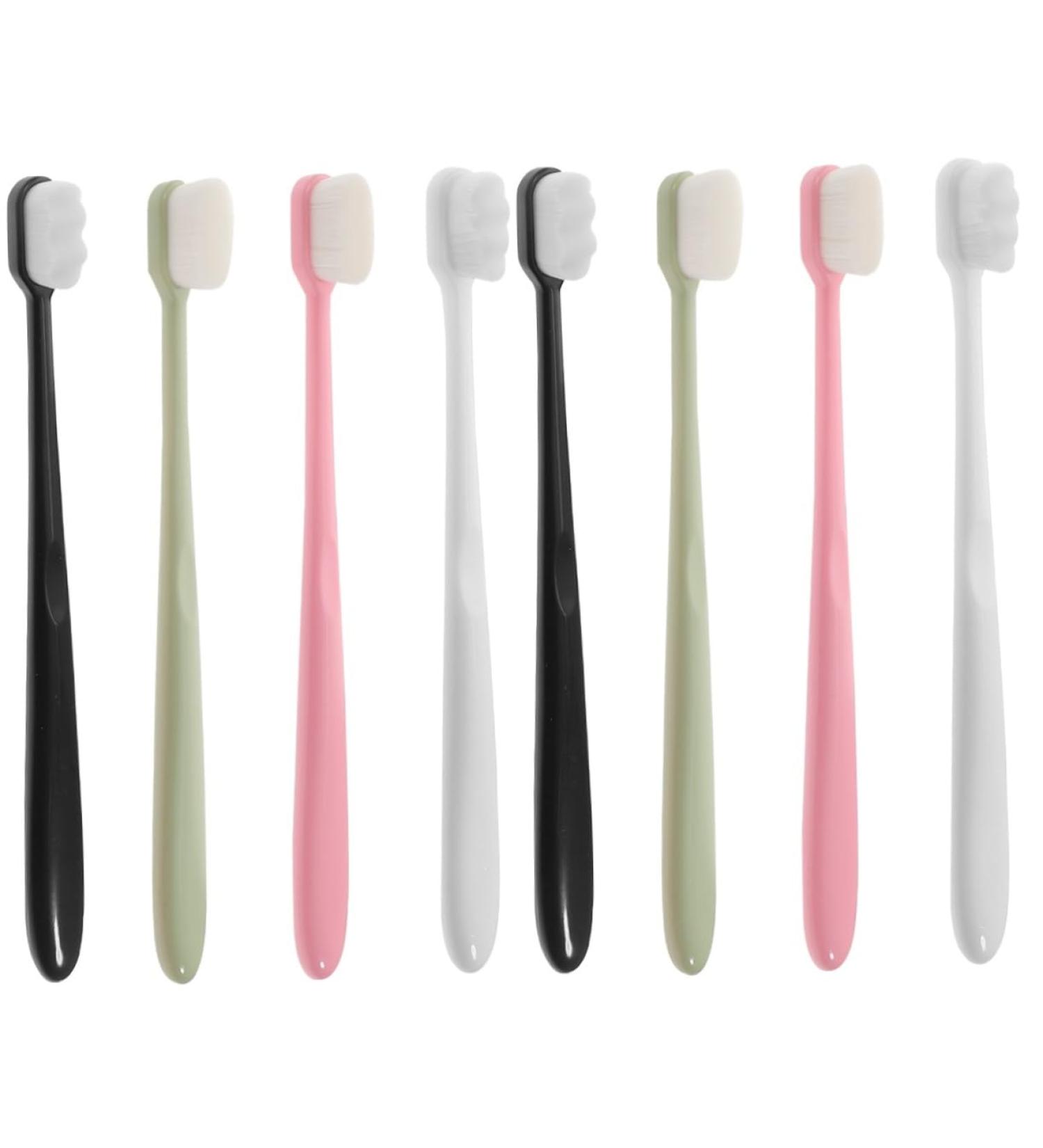 FOMIYES 8 Pcs Soft Toothbrush Set for Kids & Adults - Round Tube PP - Gentle Oral Care - Buy Online on GoSupps.com