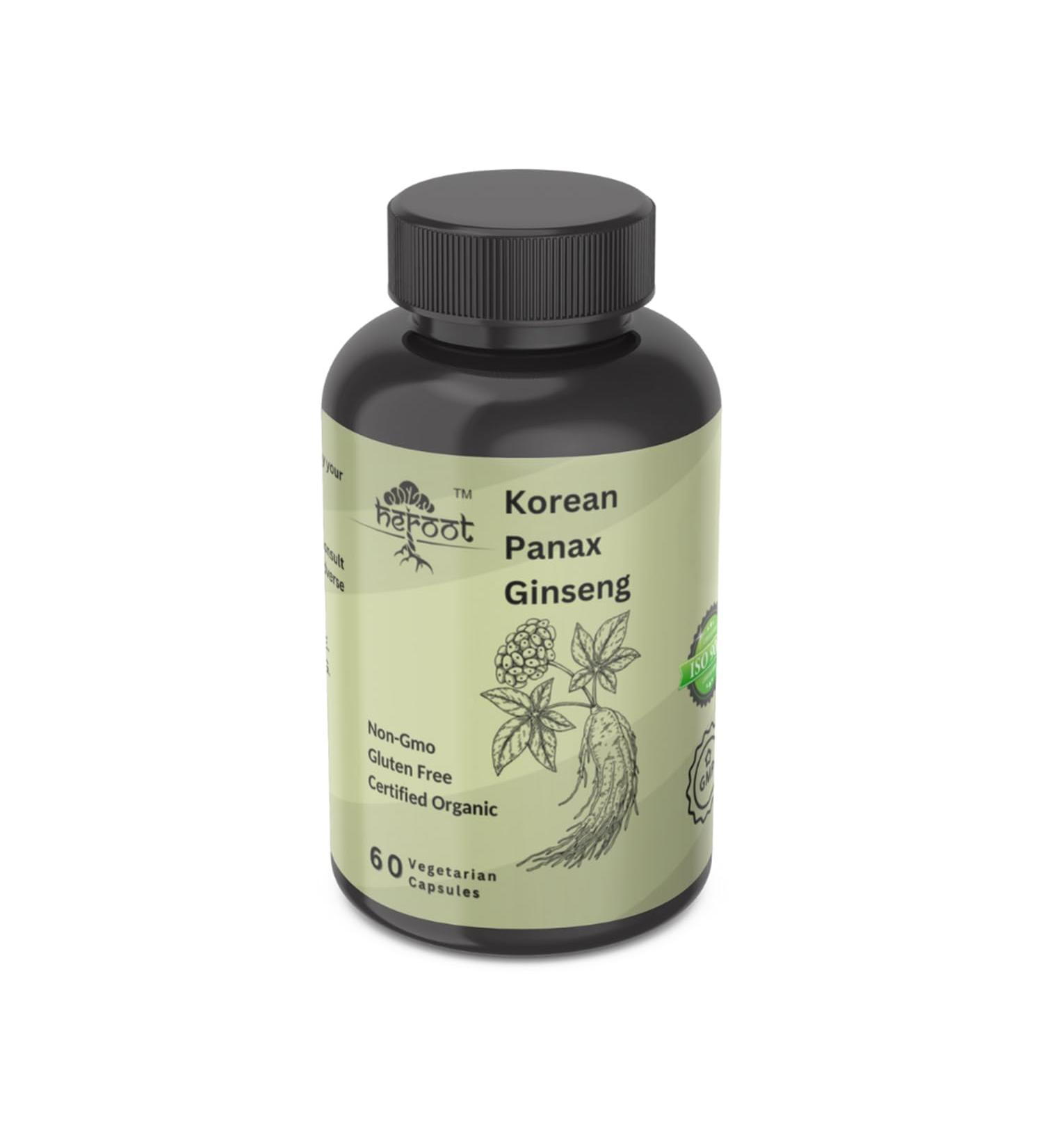 Panax Ginseng Capsules 500 mg Pack of 2 (60 Capsules Each) | Supports Cognitive Function, Vitality & Strength | No Preservatives or Artificial Fillers | Serving Size: 2 120 Count (Pack of 1) - Buy Online on GoSupps.com