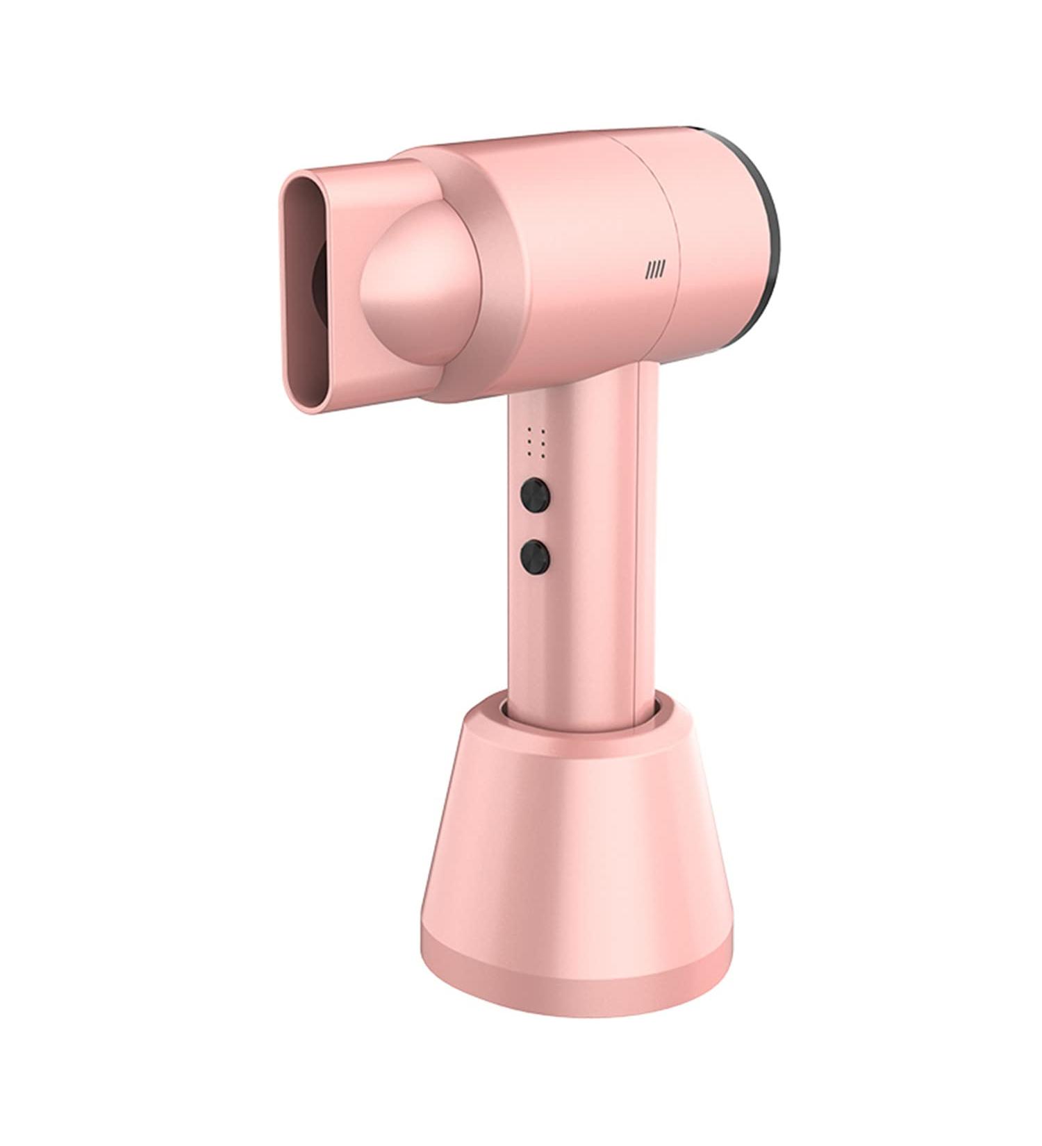 Portable Wireless Hair Dryer 5000mAh Rechargeable Cordless Hair Dryer 6 Modes Hot/Cold Air Travel Blow Dryer for Camping Fine Arts Travel Outdoor Care Salon Tool Pink - Buy Online on GoSupps.com