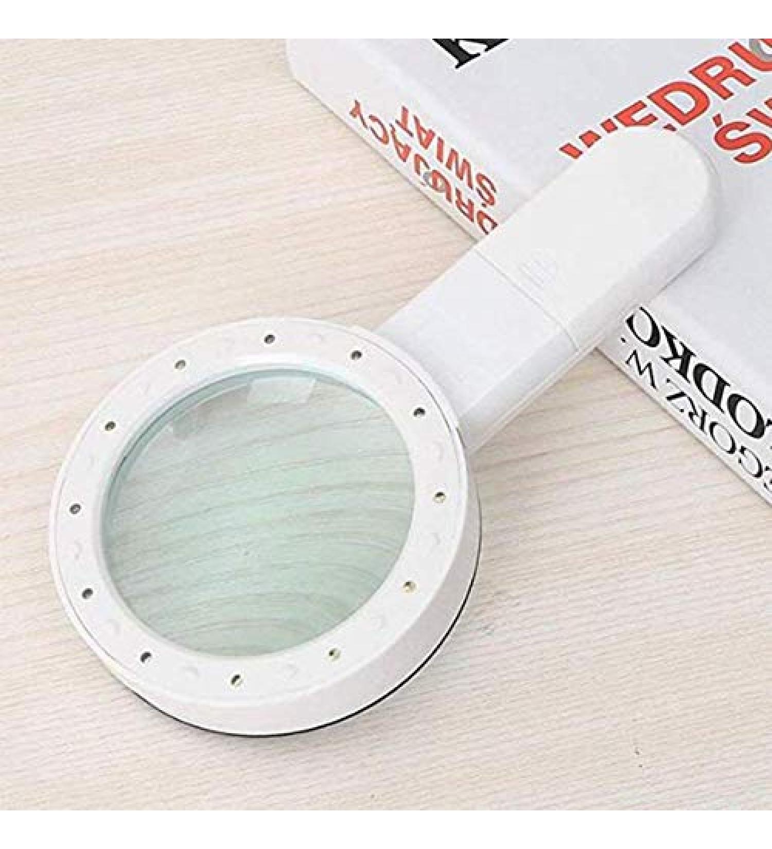 Magnifying 30X Magnifying Glass with Light Handheld Lighted Magnifier with Large Double Glass Lens Led Magnifiers for Seniors Reading (Magnification : About 30X Size : 80mm) Good Times - Buy Online on GoSupps.com