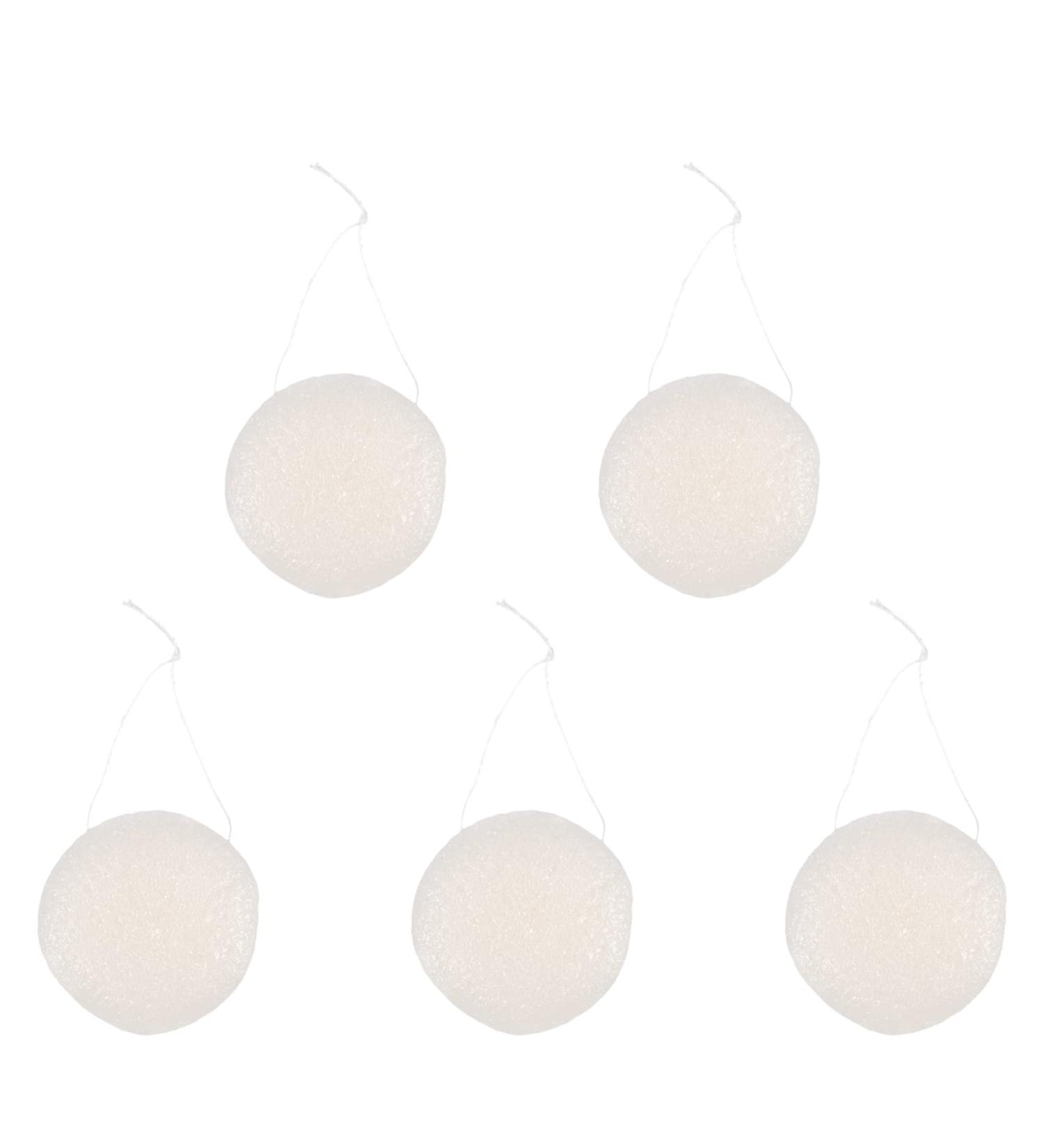 Potadak 5X Konnyaku Jelly Fiber Face Wash Pad Cleaning Sponge Puff Exfoliator-White - Buy Online on GoSupps.com