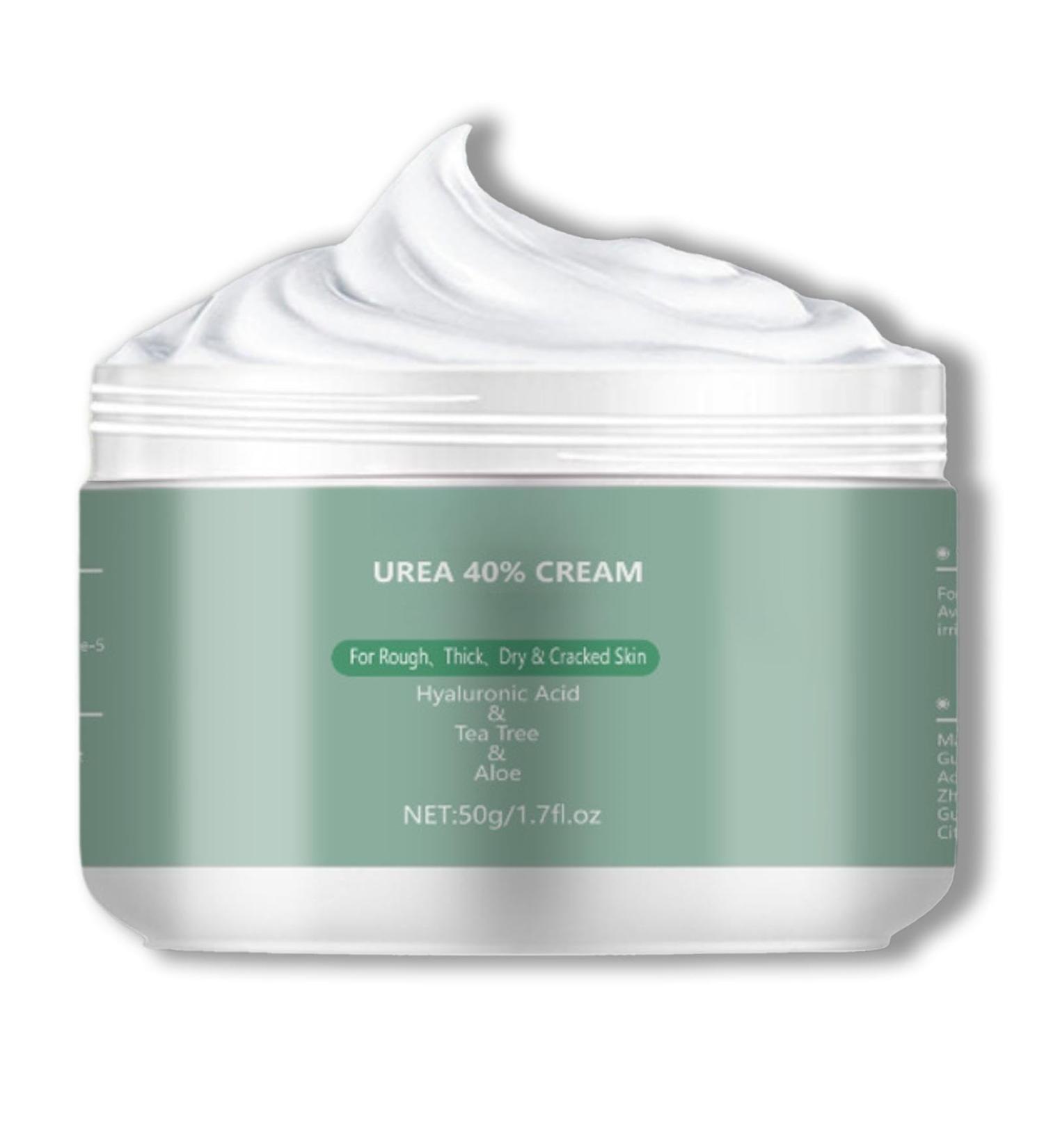 Urea 40% Foot Cream with Tea Tree Oil - Cracked Heel Repair & Deep Moisturizing for Dry Skin - Buy Online on GoSupps.com