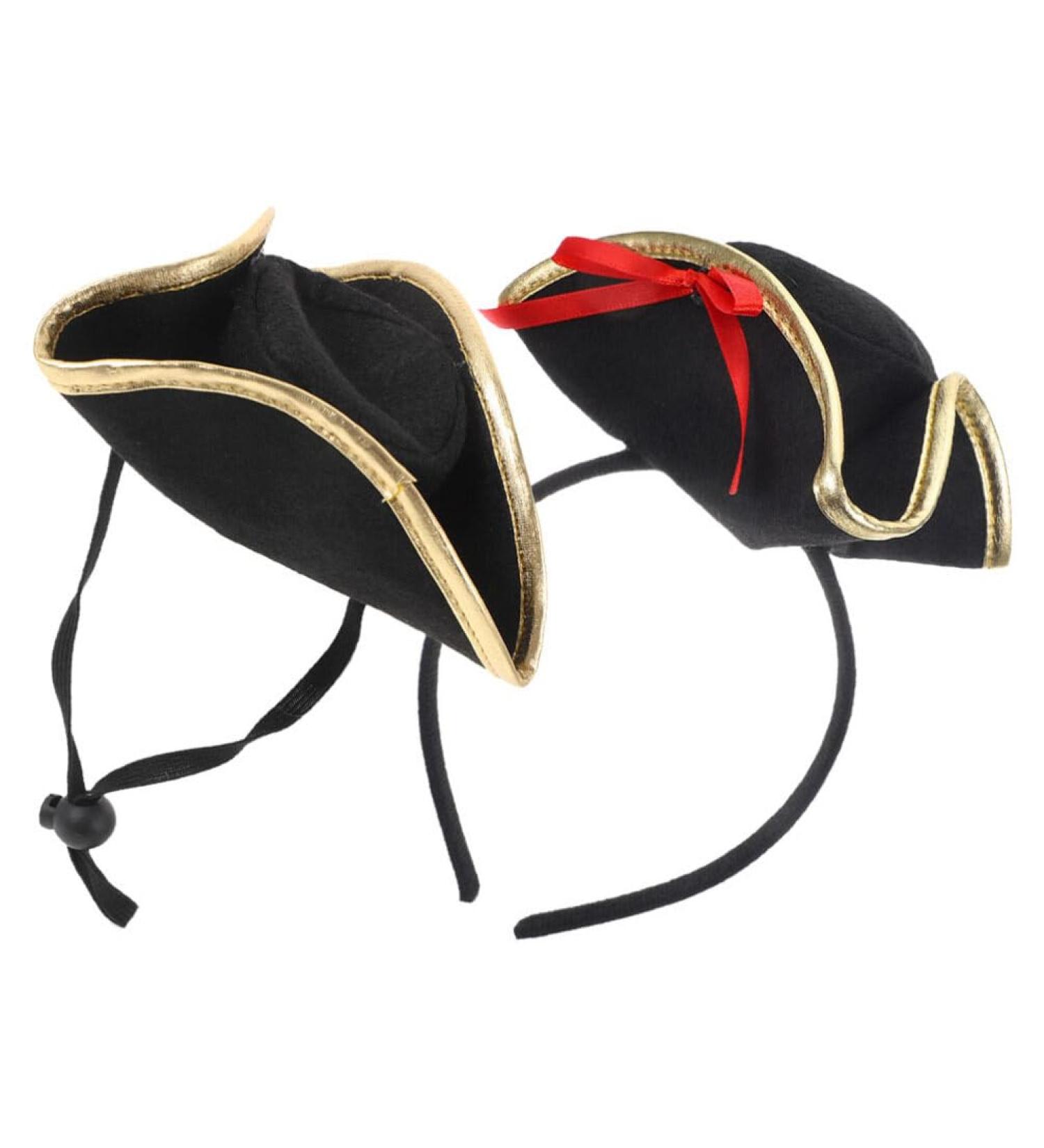 OATIPHO Halloween Pirate Hat Headband Set Pirate Tricorn Mini Hat Headband Mini Pirate Top Hat Headband Pirate Accessories for Pirate Theme Costume Party Supplies - Buy Online on GoSupps.com