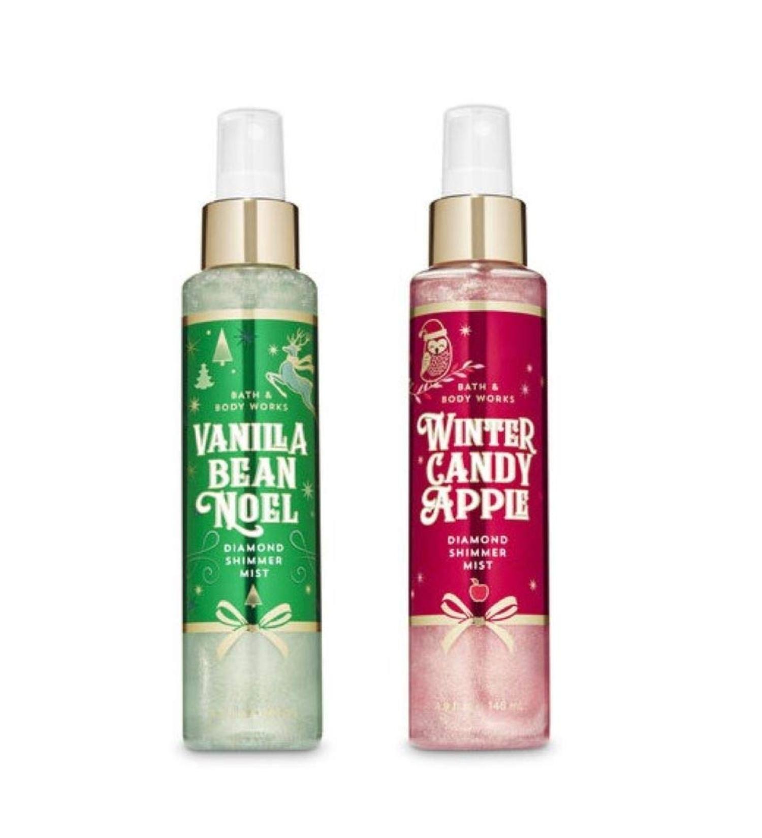 Bath and Body Works - Vanilla Bean Noel and Winter Candy Apple - Diamond Shimmer Mist - 2 pc Gift Set (Winter 2019) - Buy Online on GoSupps.com