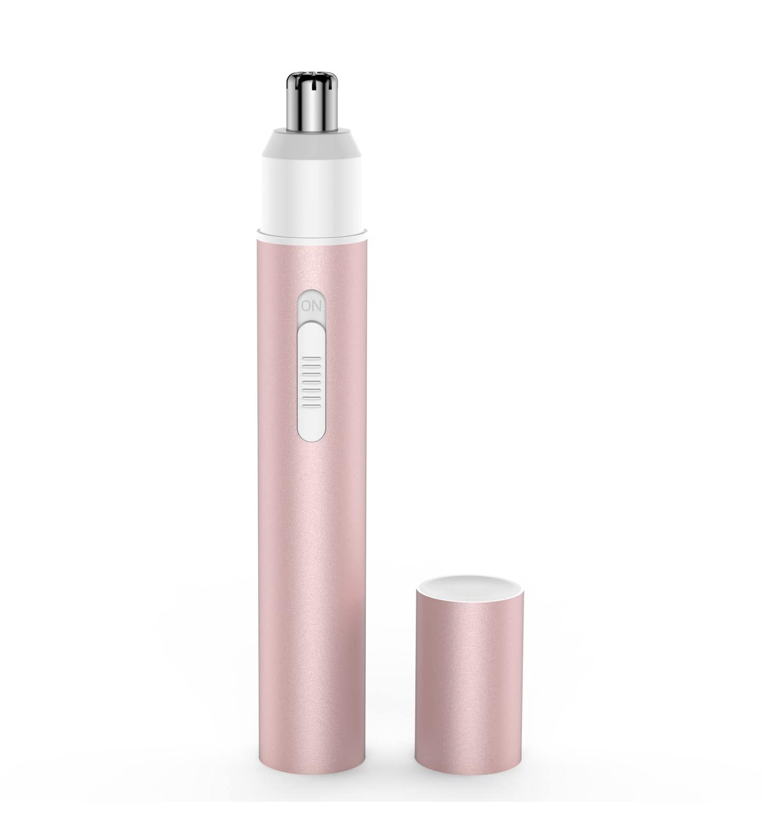 Rechargeable Ear and Nose Hair Trimmer for Men and Women - Painless Facial Hair Removal Tool in Pink - Buy Online on GoSupps.com
