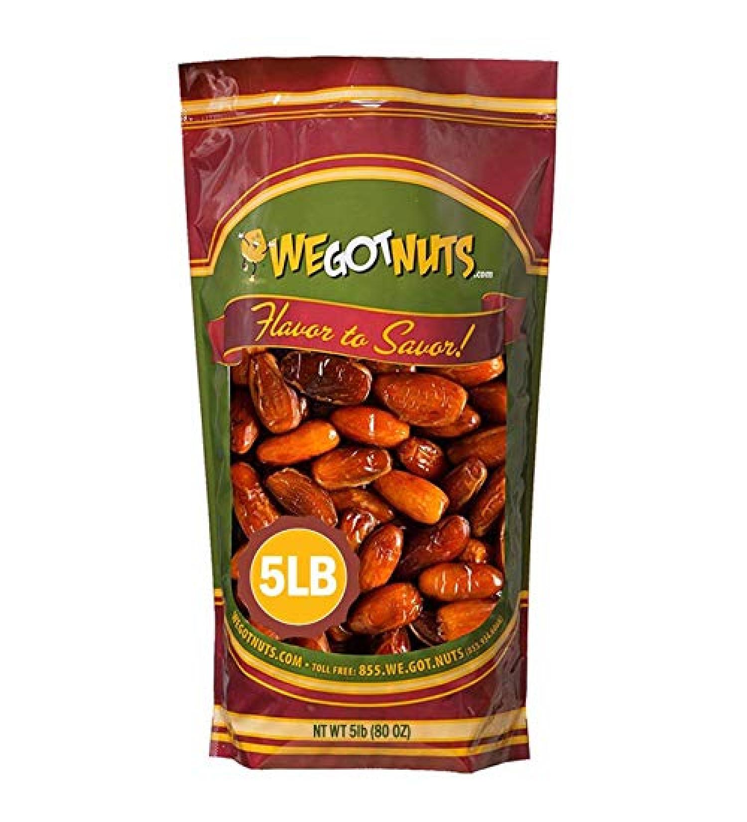 Pitted Dates - 5 lbs (80oz) | Non GMO, Kosher Certified, No Added Sugar | Healthy Snack for Kids & Adults - Buy Online on GoSupps.com