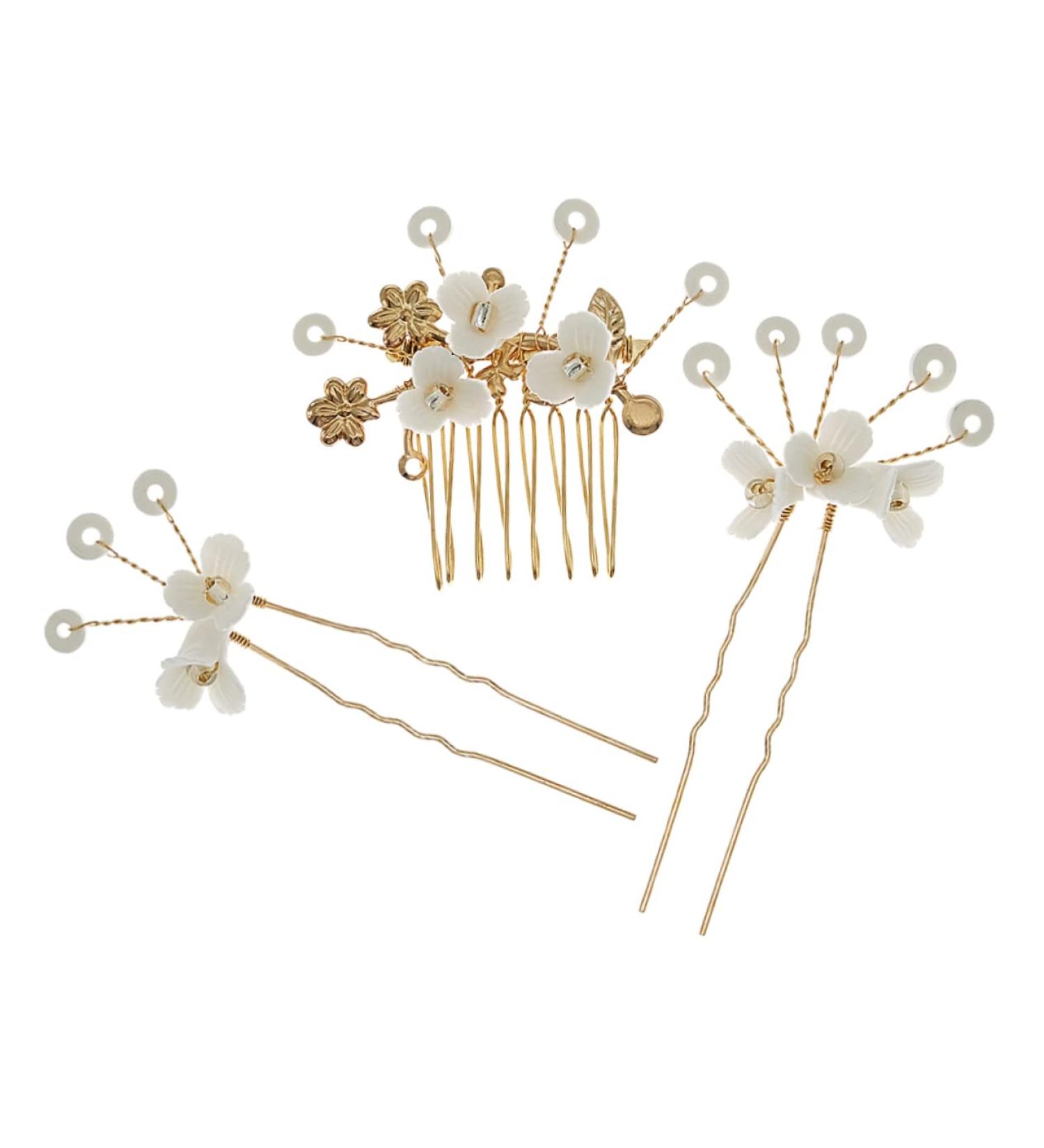 Beavorty 1 Set Bridal Hairpin Bridal Flower Insert Comb Asian Hair Pin Bride Hair Decor Japanese Chopsticks Japandi Decor Bridal Hair Clip Vintage Decor Women's Alloy Rhinestones Hair Comb - Buy Online on GoSupps.com