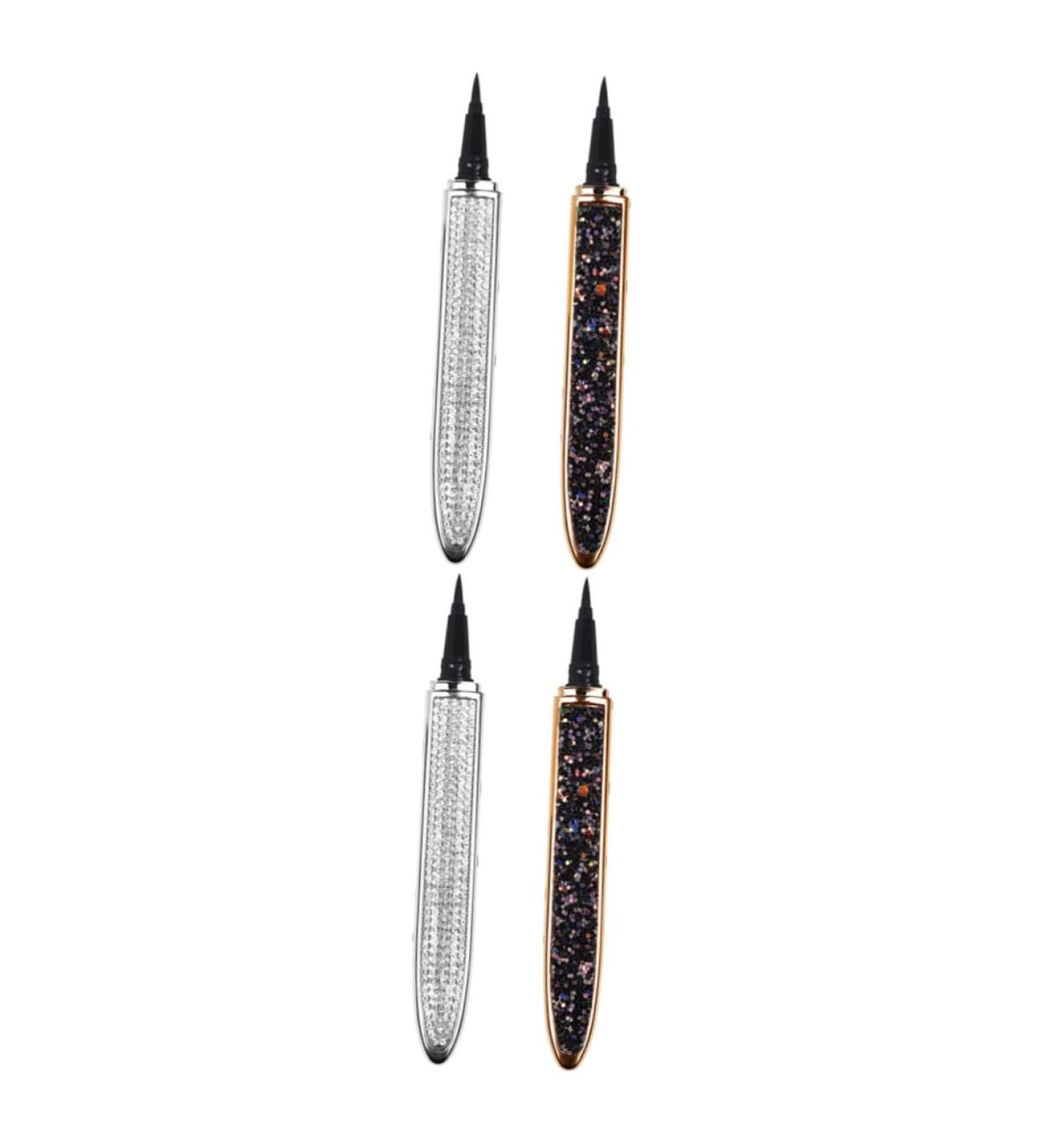 SKISUNO 4 Pcs Diamond Eyeliner Eye Grooming Cosmetic Accessories Eye Beauty Pens Gold Eyeliner Black Silver - Buy Online on GoSupps.com