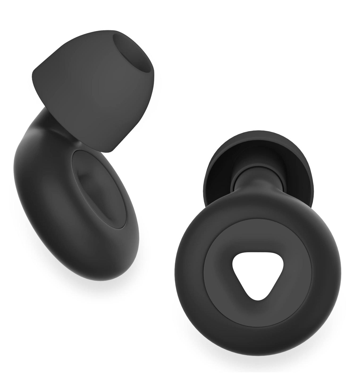 Silicone Ear Plugs for Sleeping - NRR 25 dB Noise Cancelling, Reusable & Super Soft - Ideal for Concerts, Motorcycle, Travel - Black - Buy Online on GoSupps.com