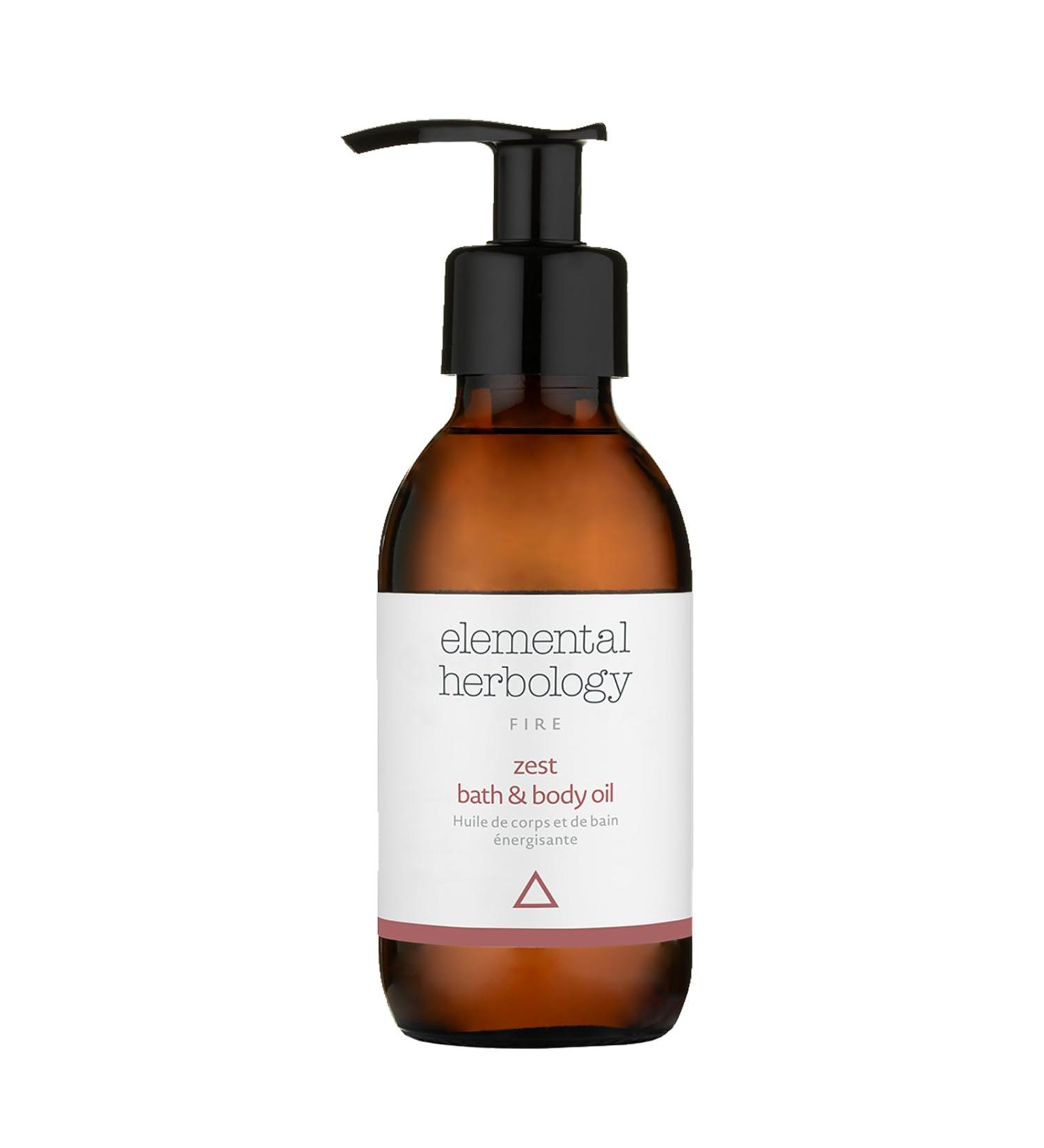 Elemental Herbology Zest Bath & Body Oil | Revitalizing Essential Oils Blend | Marjoram Sweet Orange & Rosemary | 4.9 fl. oz | Cruelty Free International Shipping - Buy Online on GoSupps.com