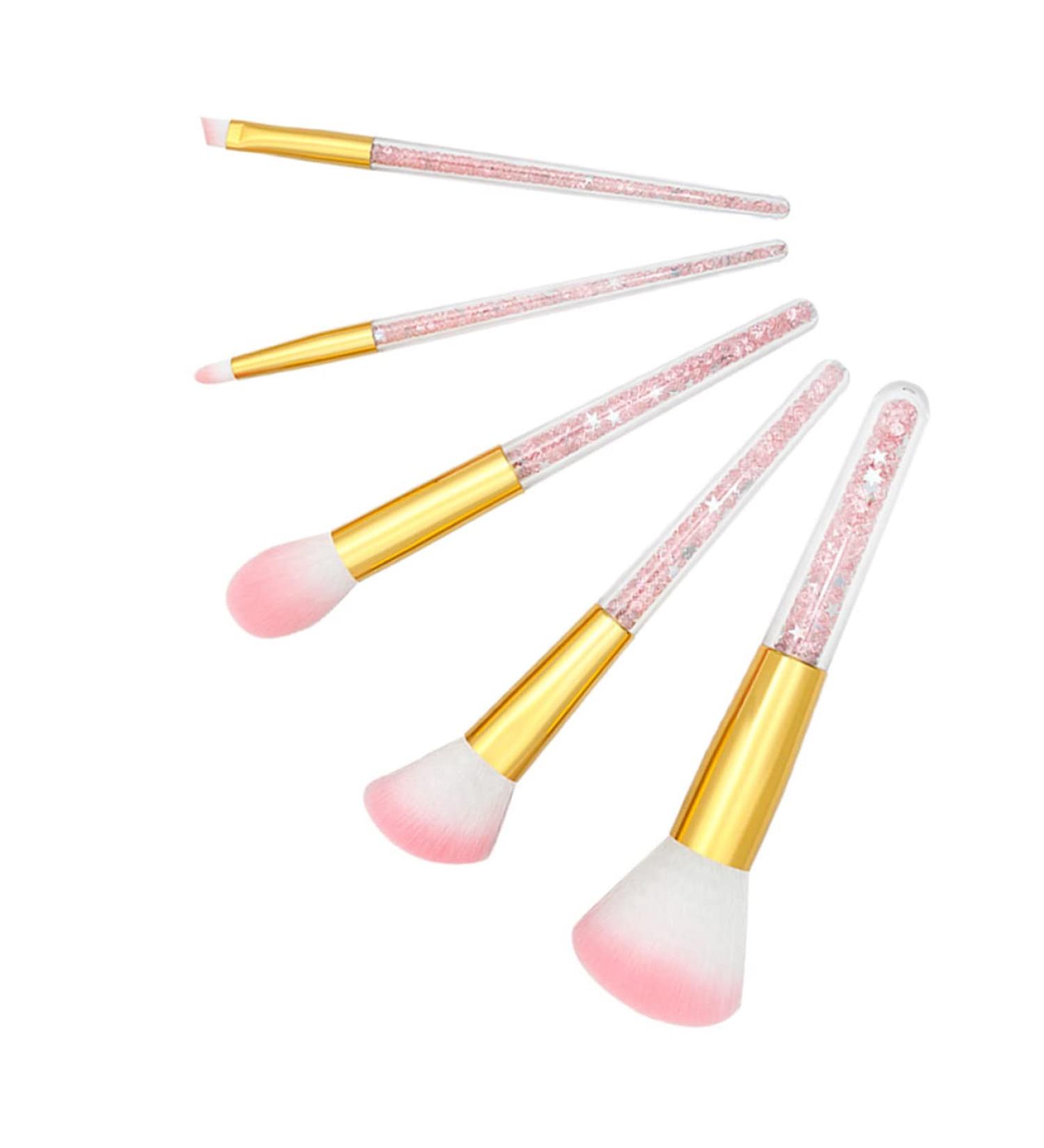 Professional 5 Set Cosmetics Brush Kit - Essential Makeup Brushes for Women | Perfect Powder Brush & More - Buy Online on GoSupps.com