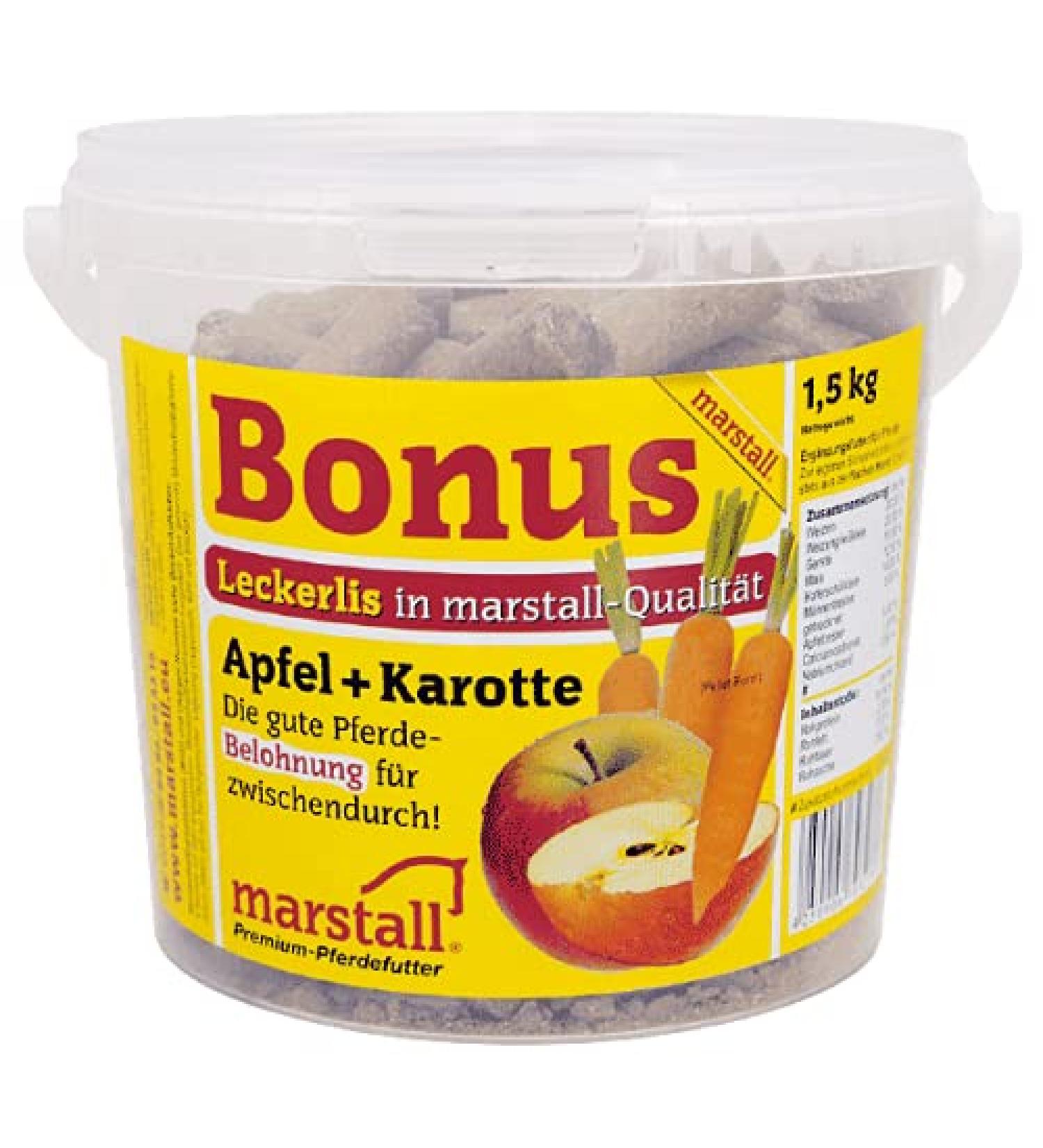 marstall Premium Horse Feed Bonus Apple+Carrot 1 Pack (1 x 1.5 kilograms) 1.5 kg (1 Pack)