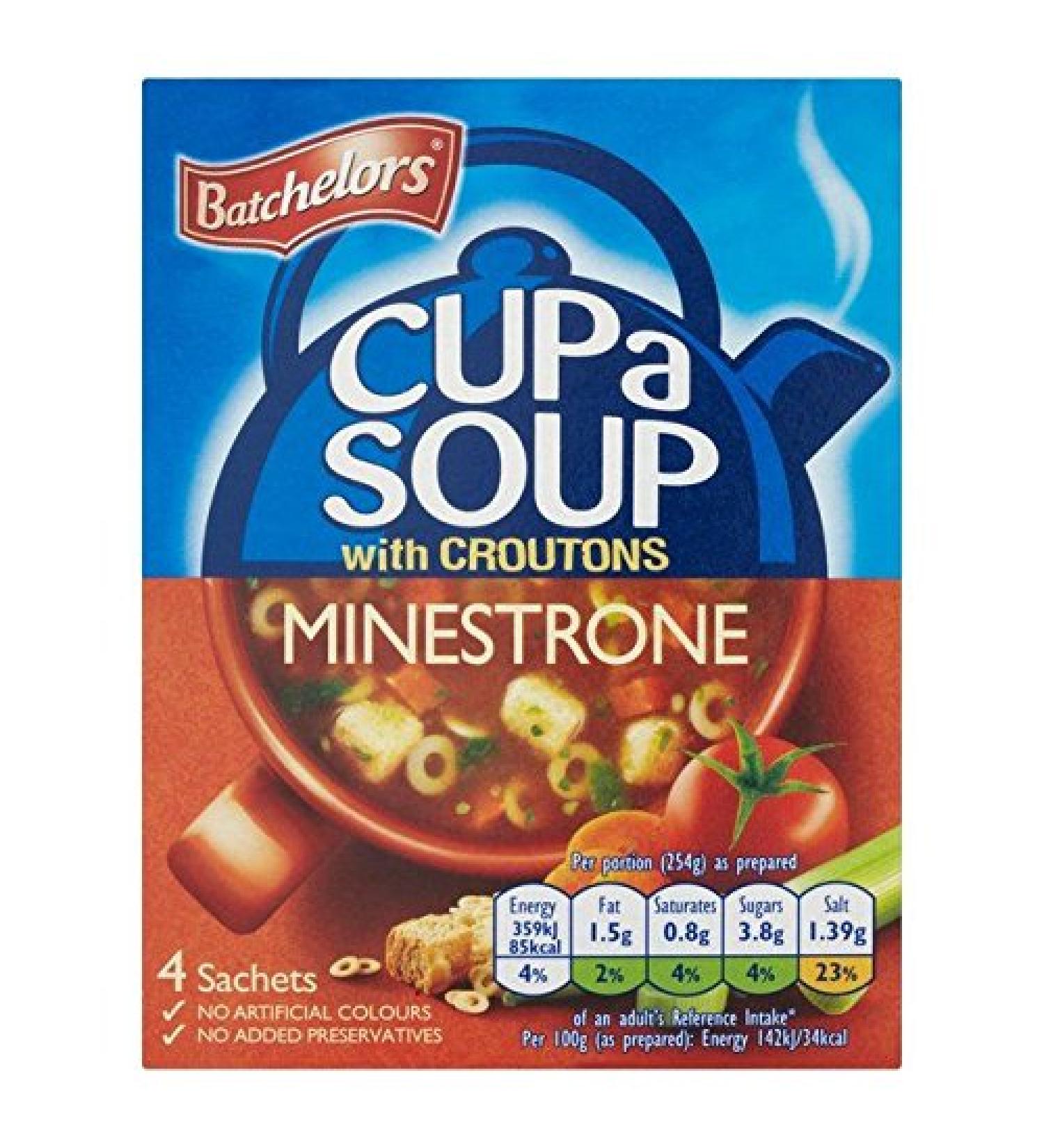 Batchelors Batchelors Minestrone Cups 23.5 g Soup 4 - Pack of 2