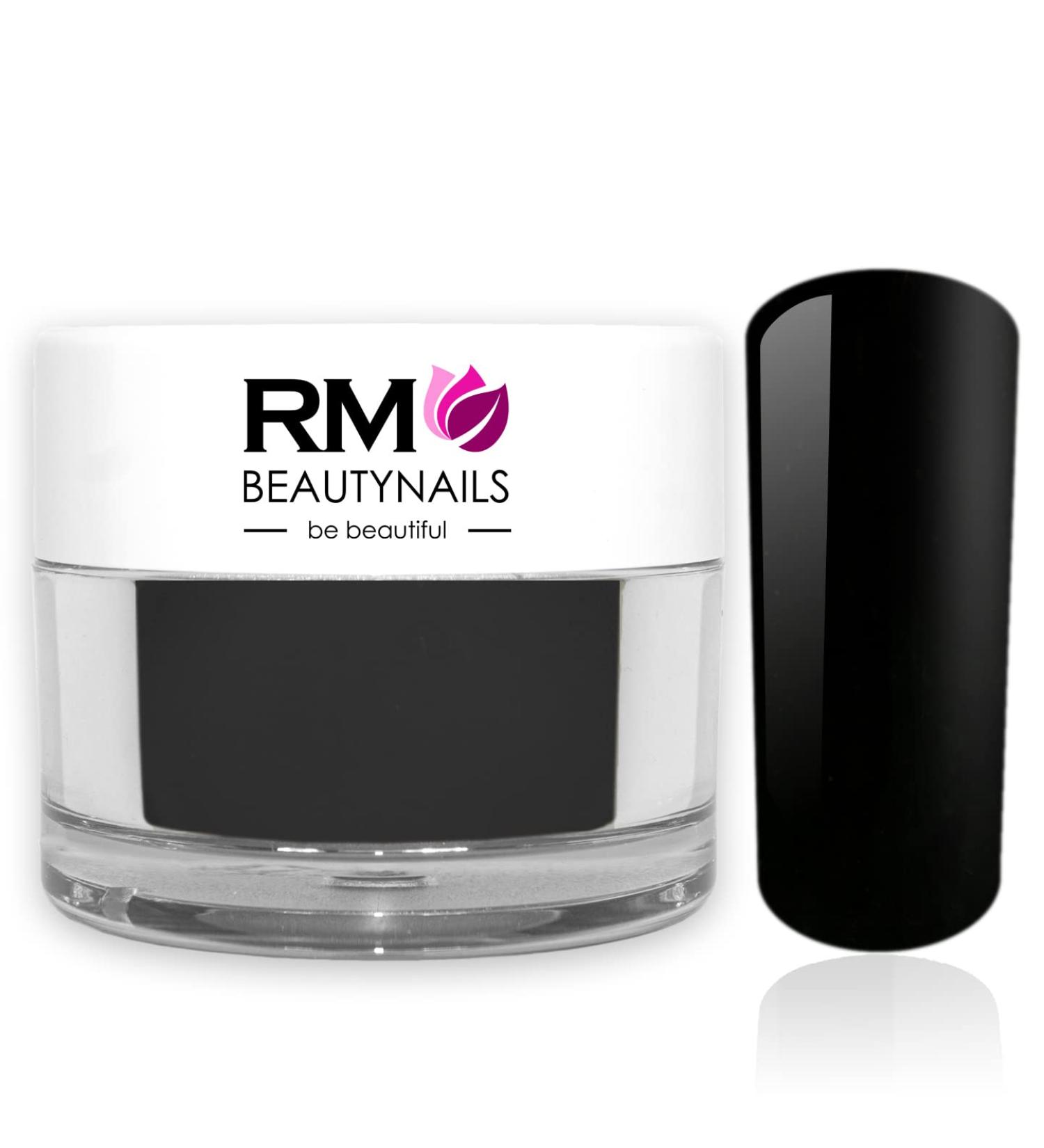 Acrylic Color Powder Black Powder Nail Design Nails Fingernail RM Beautynails 1 Pack (1x 10g) Black 10g