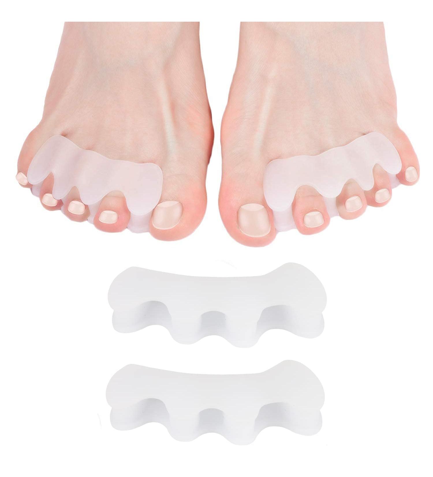 Anatomical Gel Toe Separators & Straighteners | Hammer Toe Separator for Foot Pain Relief | Toe Spacers for Overlapping Toes & Bunion Corrector | Men & Women (White) - Buy Online on GoSupps.com