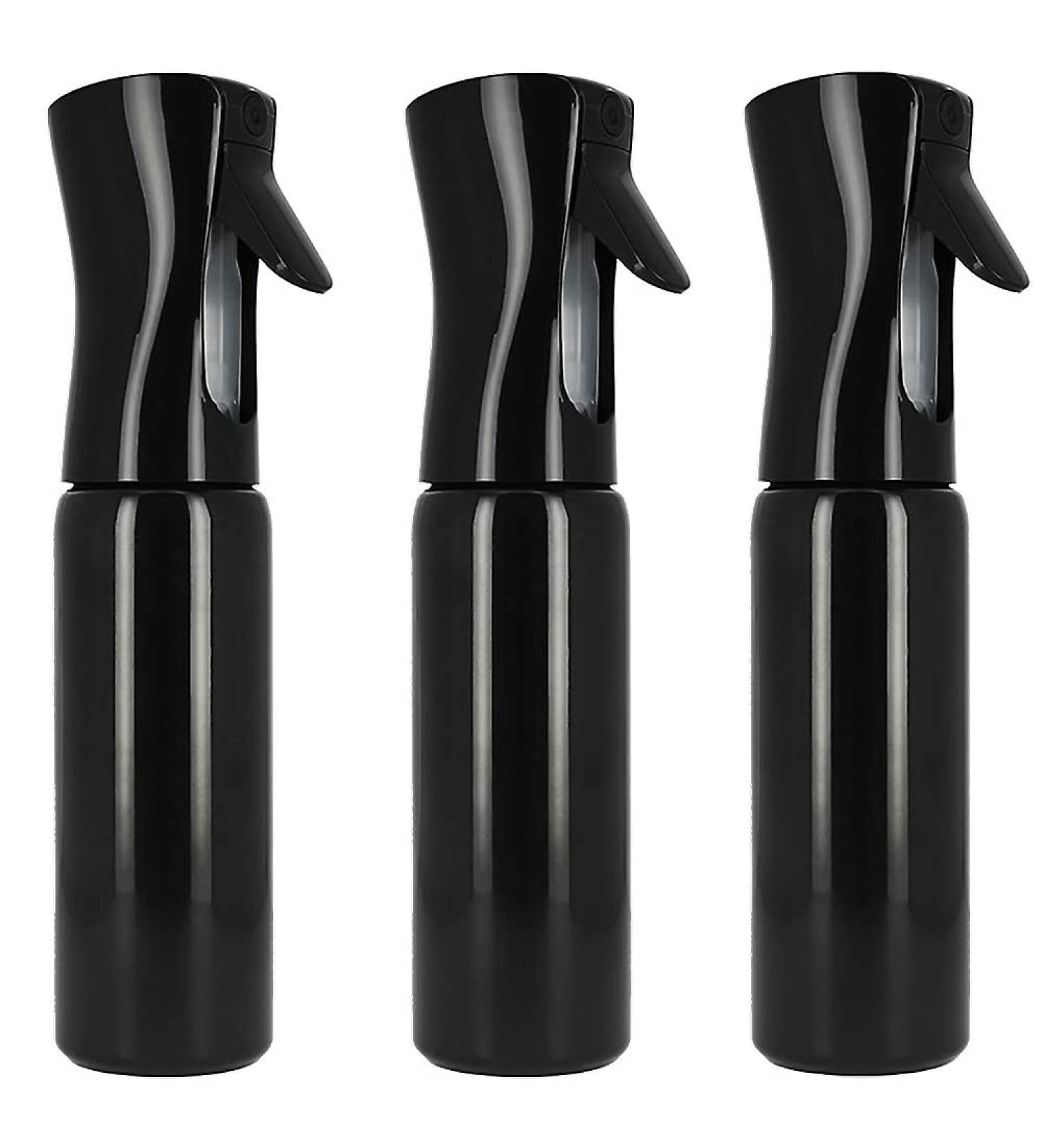 Nanoprotect Spray Bottles (3 Pack) | 300ml Fine Mist | Hairdressing Water Spray & Flower Care - Black - Buy Online on GoSupps.com