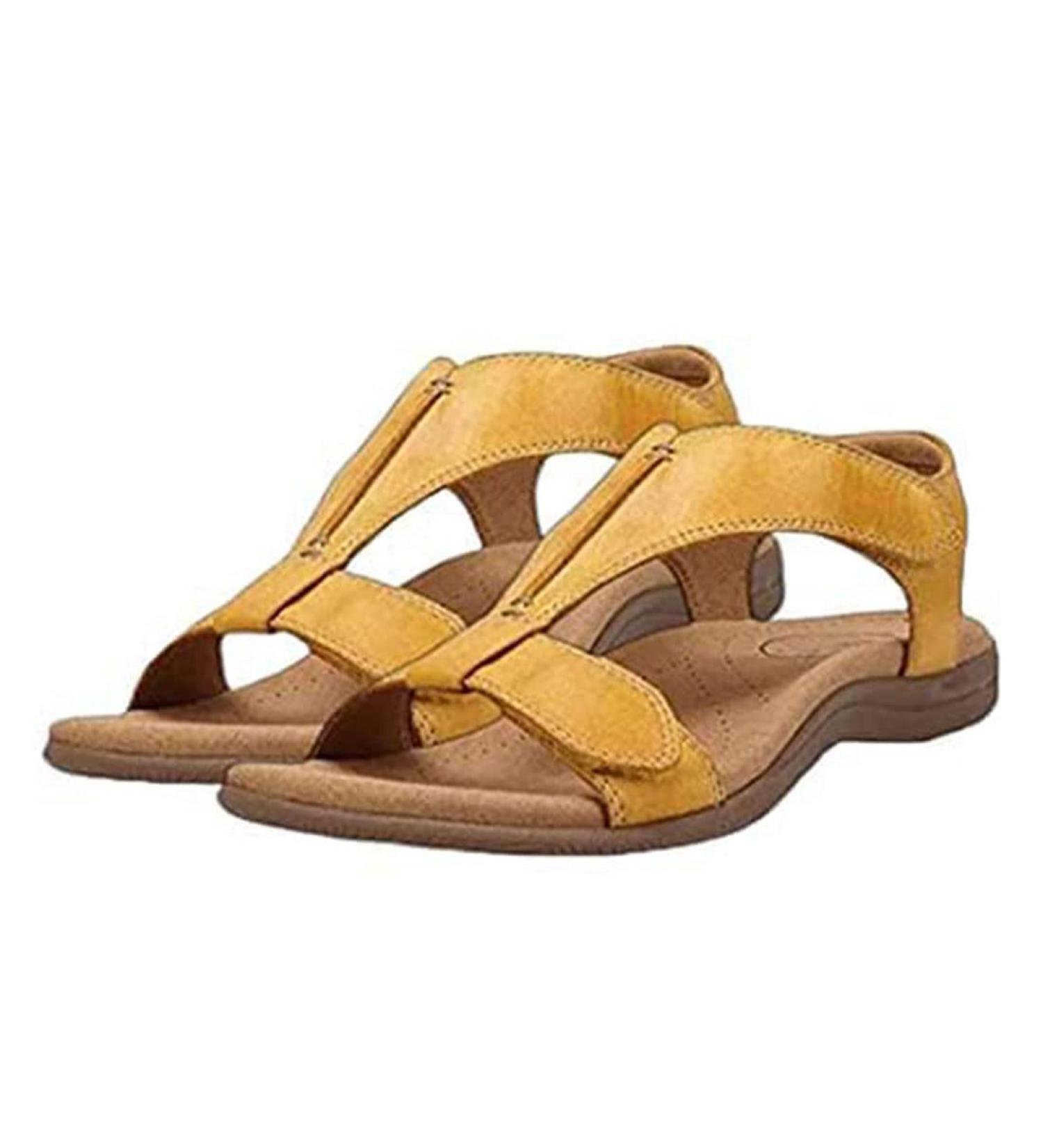 JUAJUA 2023 Orthopedic Bunion Corrector Sandals for Women - Yellow, Size 40 - Buy Online on GoSupps.com