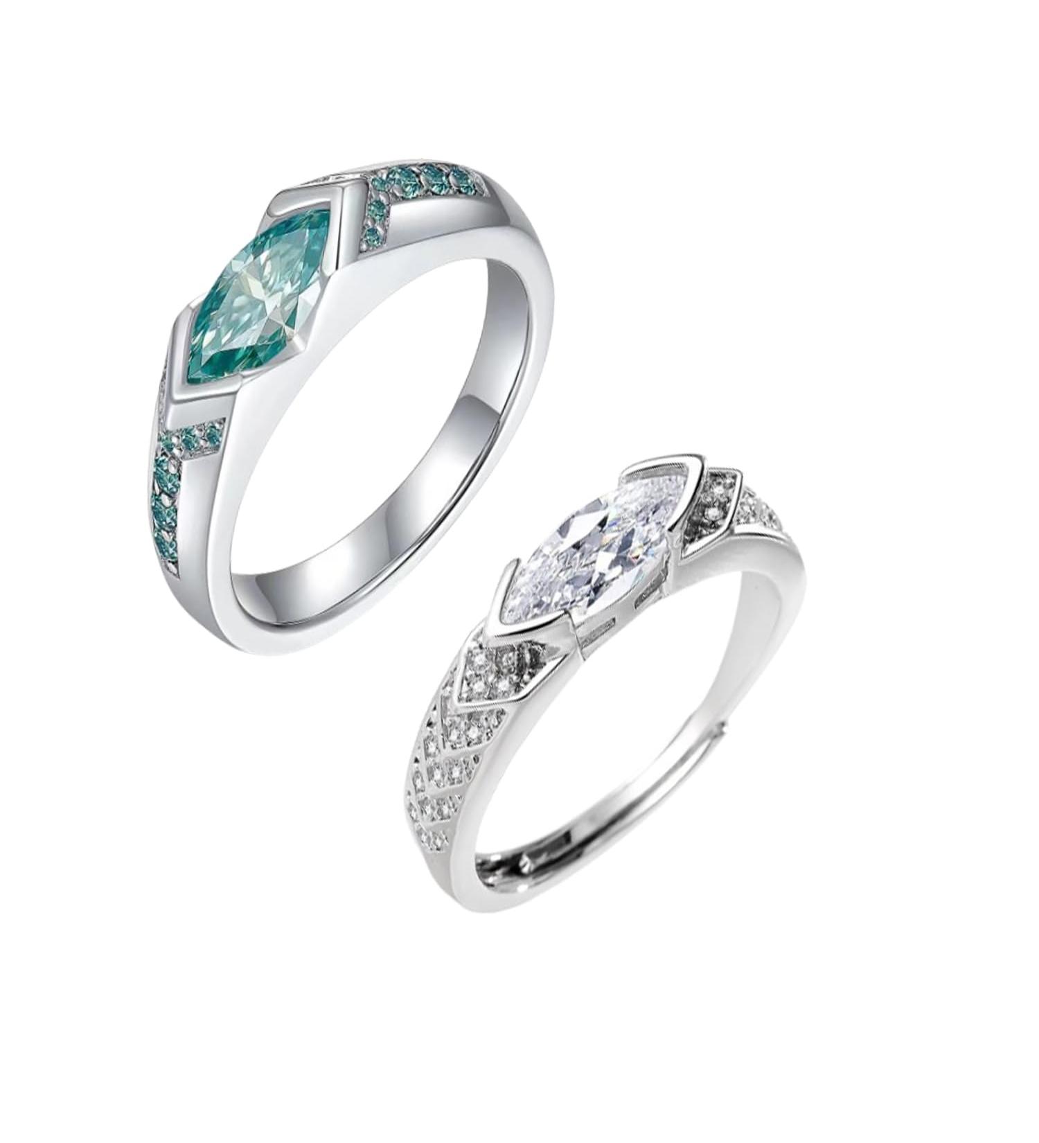 Magnetic Lymphatic Titanium Ion Ring Magnetic Lymphatic Titanium Ion Moissanite Diamond Ring Adjustable Size Moissanite Magnetology Lymphvity Ring (Silver+Green 4.8MM) Silver+green 4.8MM - Buy Online on GoSupps.com