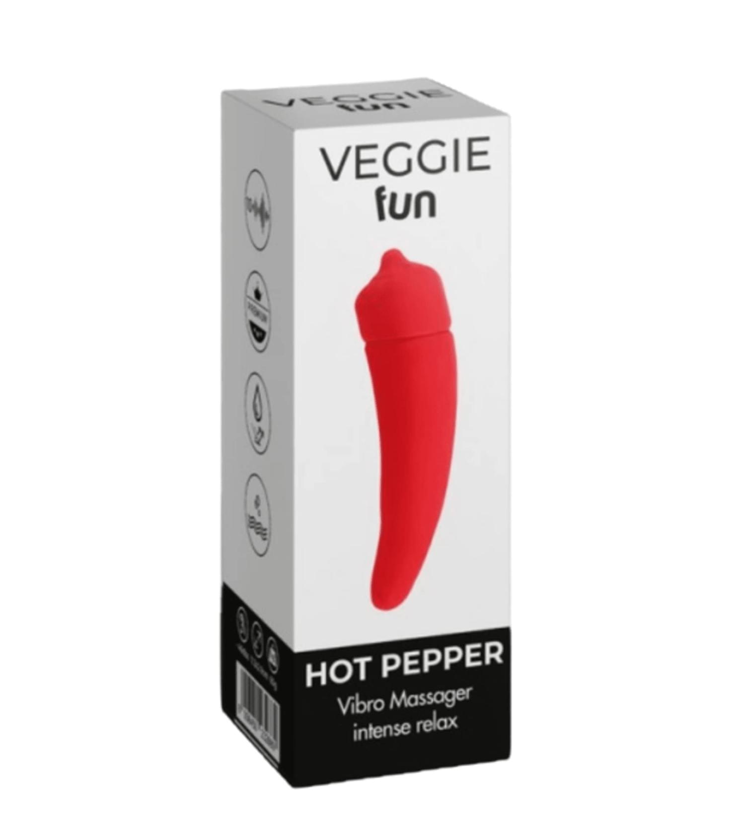Veggie Fun Hot Pepper - Waterproof Funny Vibration Massage Device | Medical Silicone 12cm Handbag-Friendly Battery Included - Buy Online on GoSupps.com
