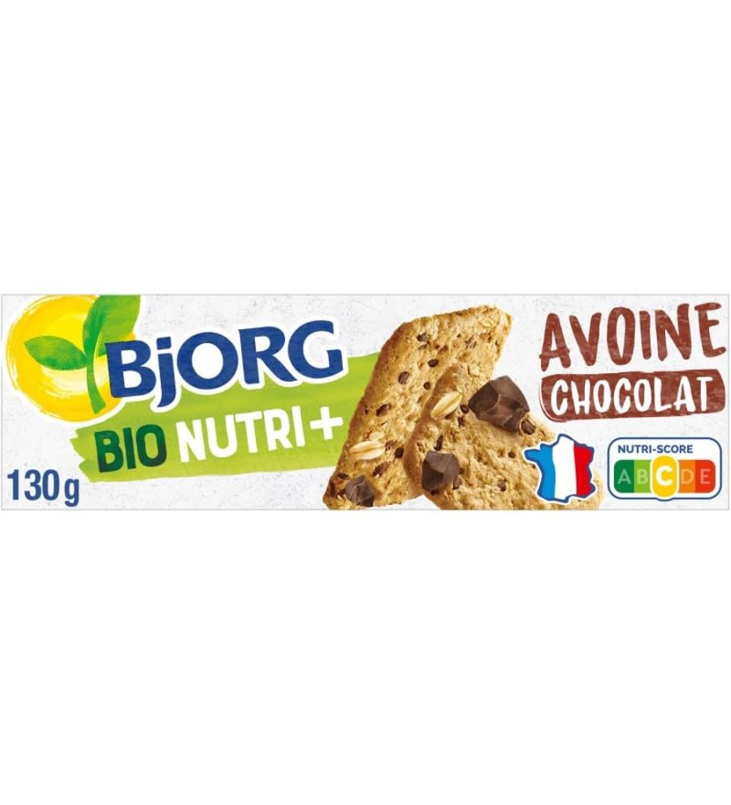  G n rique BJORG Oat Chocolate Chip Biscuit 130 g - Healthy Organic Chocolate Delicate Practical Size - Pack of 4 - Buy Online on GoSupps.com