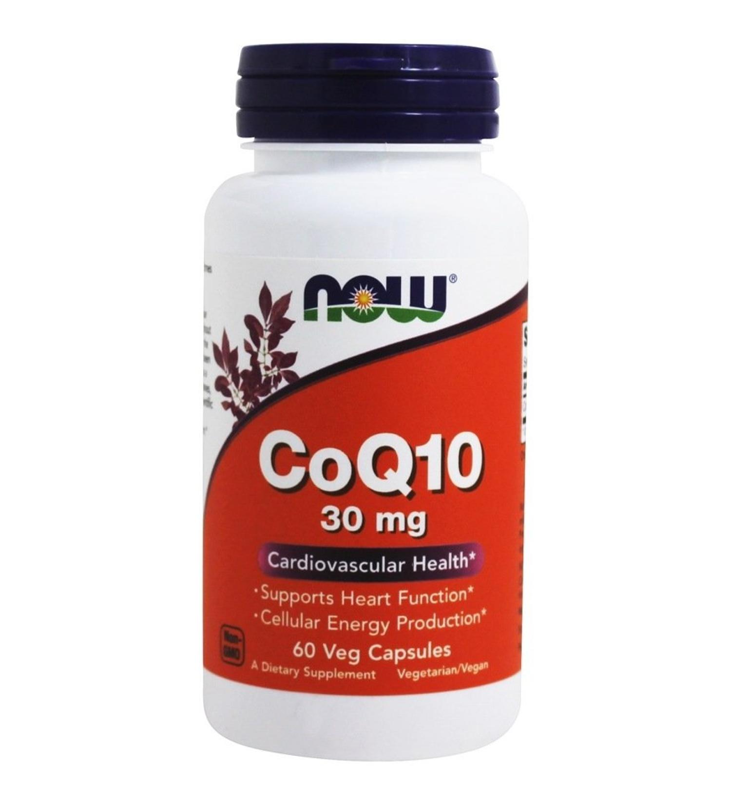Now Foods CoQ10 30 mg - 60 Veggie Capsules for Heart Health | Shop Worldwide - Buy Online on GoSupps.com