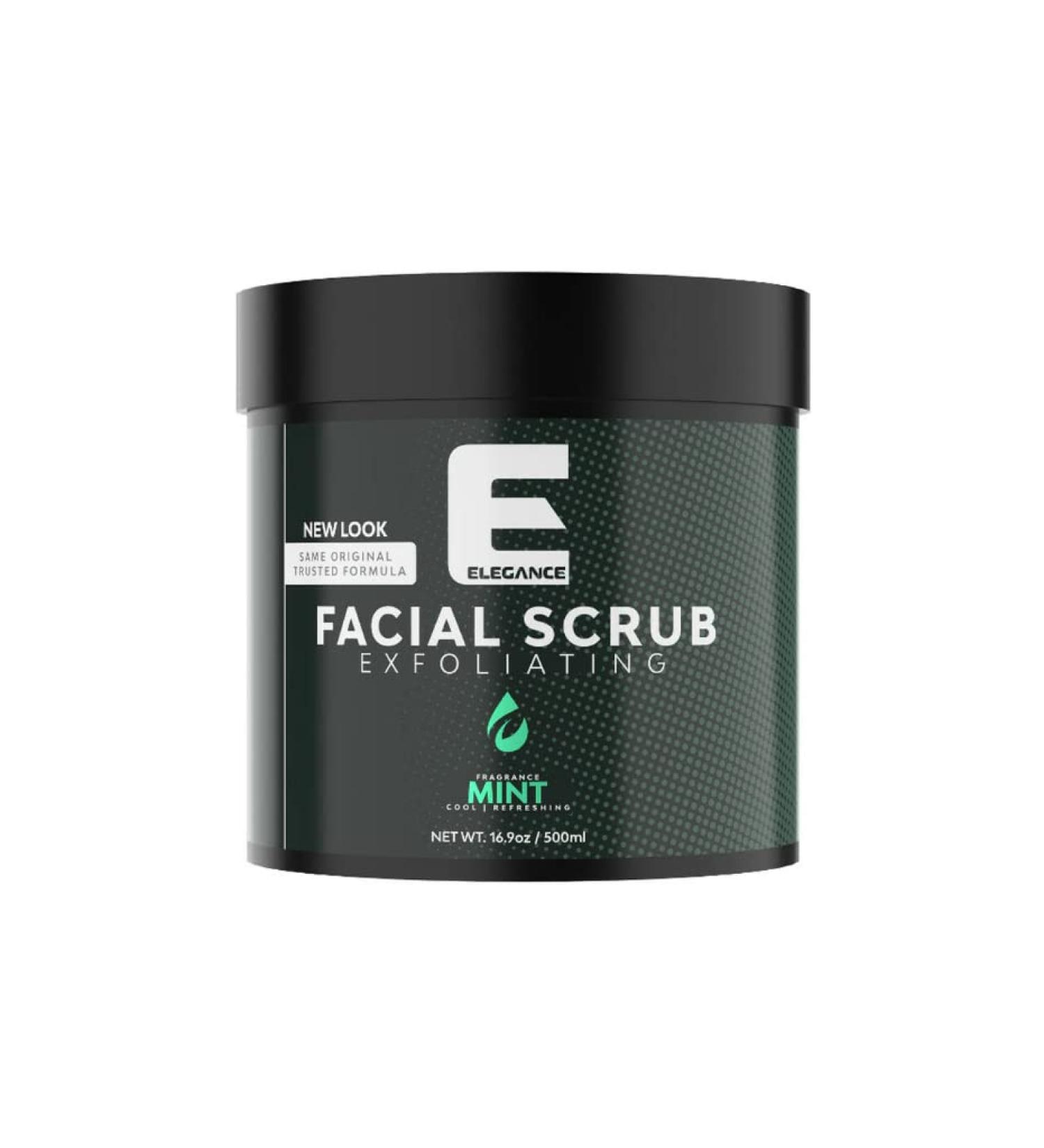 Elegance Natural Face Scrub 16.9 Oz Mint Based Facial Scrub Exfoliate and Eliminate Impuritites for a Healthy and Hydrated Glowing Skin