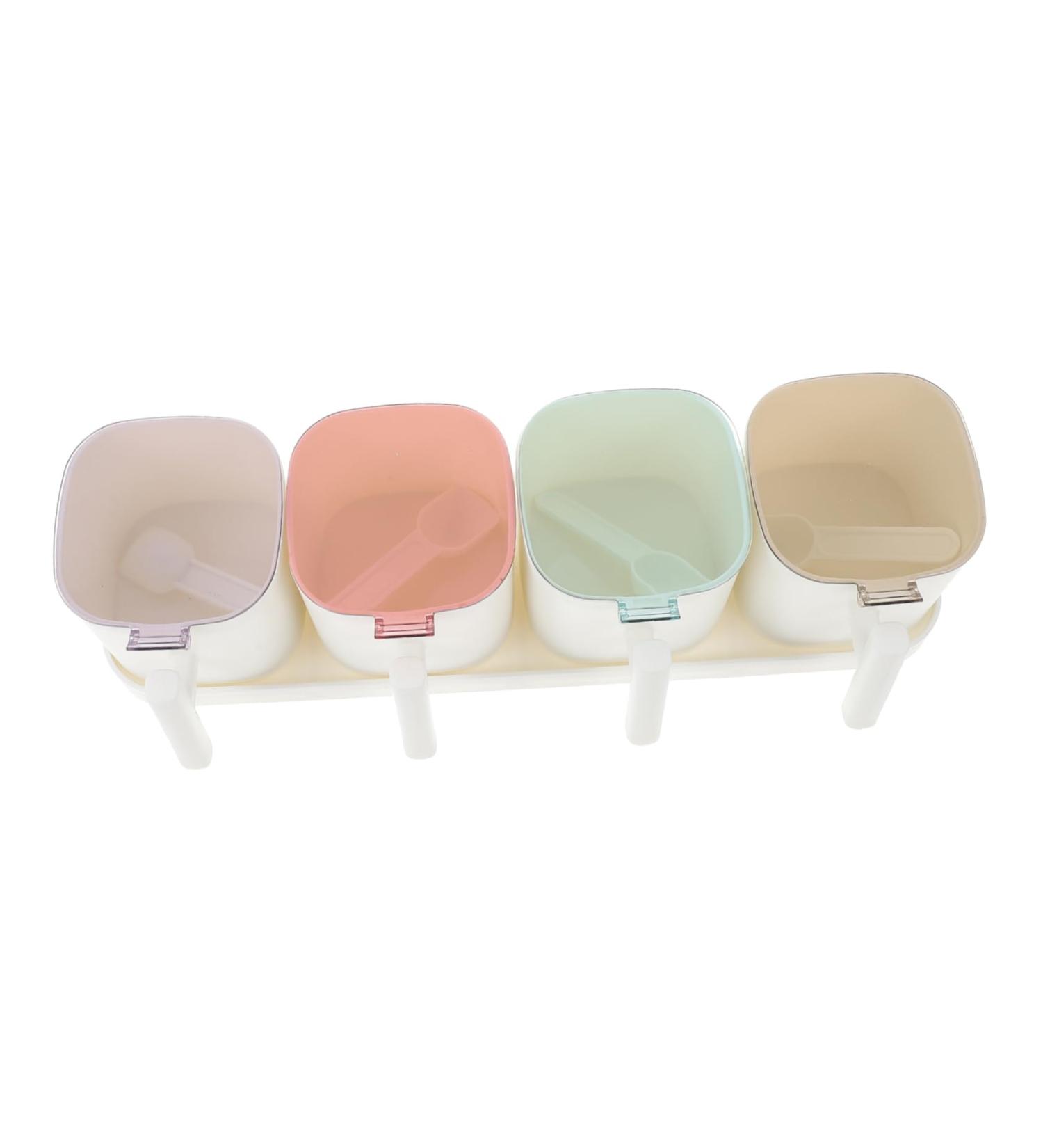 Zerodeko Seasoning Jar 1 Set Combination Seasoning Box Simple Spoon Cover Kitchen Pots 31.5x8.5cm White - Buy Online on GoSupps.com