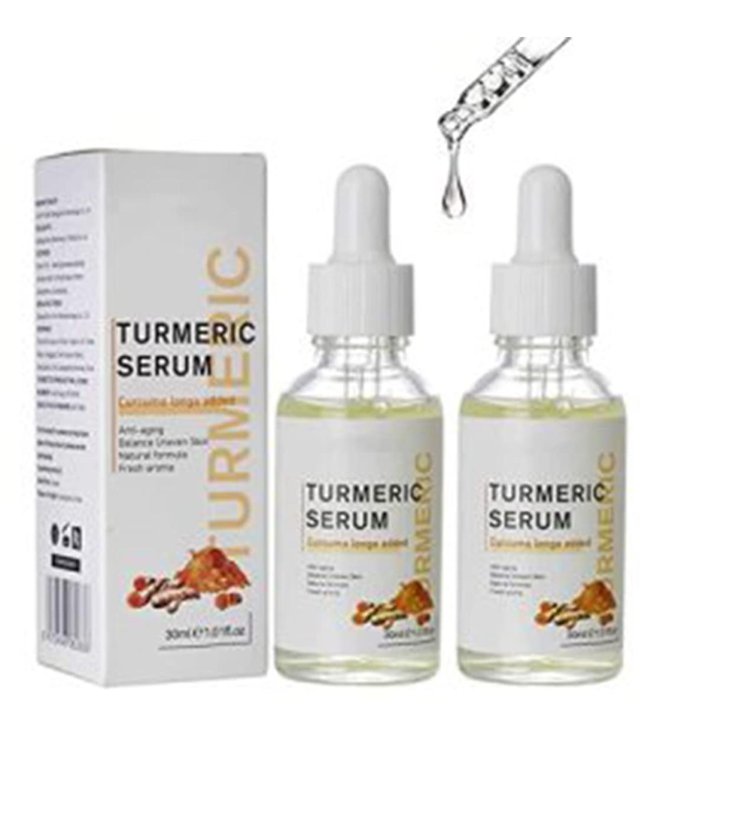 2Pcs Turmeric Dark Spot Corrector Serum for Face - Moisturizing Skin Care Repair - Buy Online on GoSupps.com